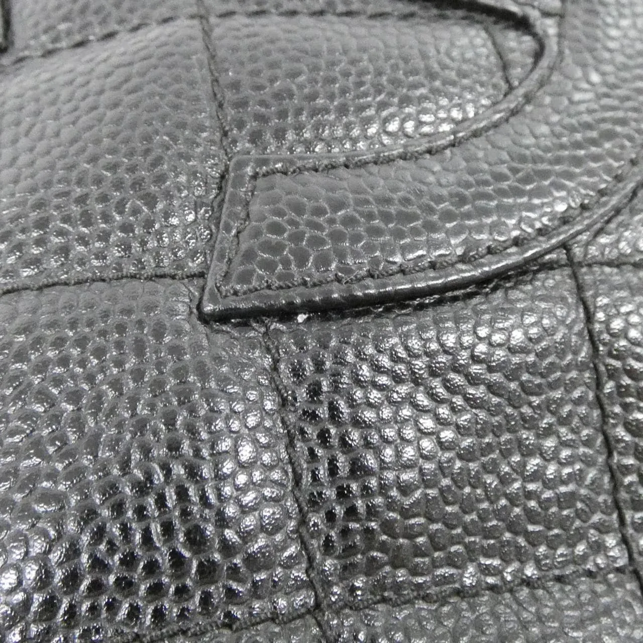 CHANEL Matelasse 20993 Shoulder Grained Calfskin 黑色 荔枝紋牛皮 中古品A - 縮圖 4