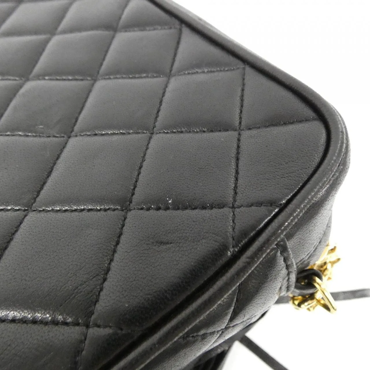 CHANEL Shoulder Lambskin Black Lambskin Rank A - Thumbnail 4