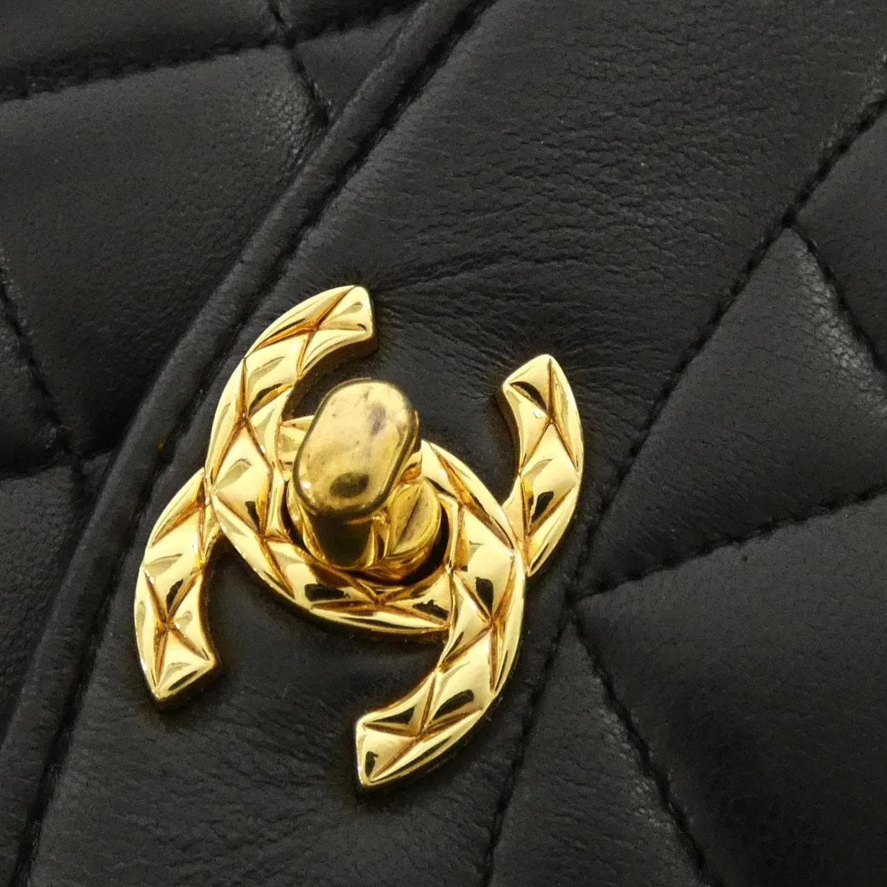 CHANEL Shoulder Lambskin Black Lambskin Rank A - Thumbnail 7