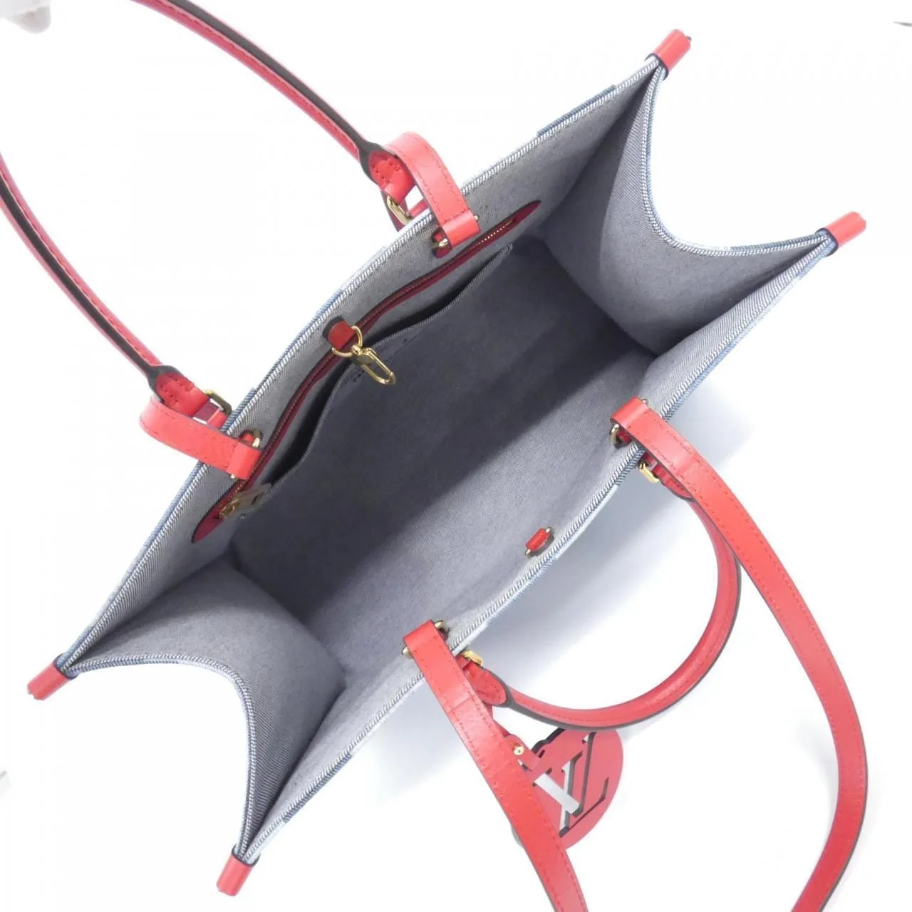 LOUIS VUITTON OnTheGo M44992 Handbag Monogram Rouge Monogram 中古品A - 縮圖 5