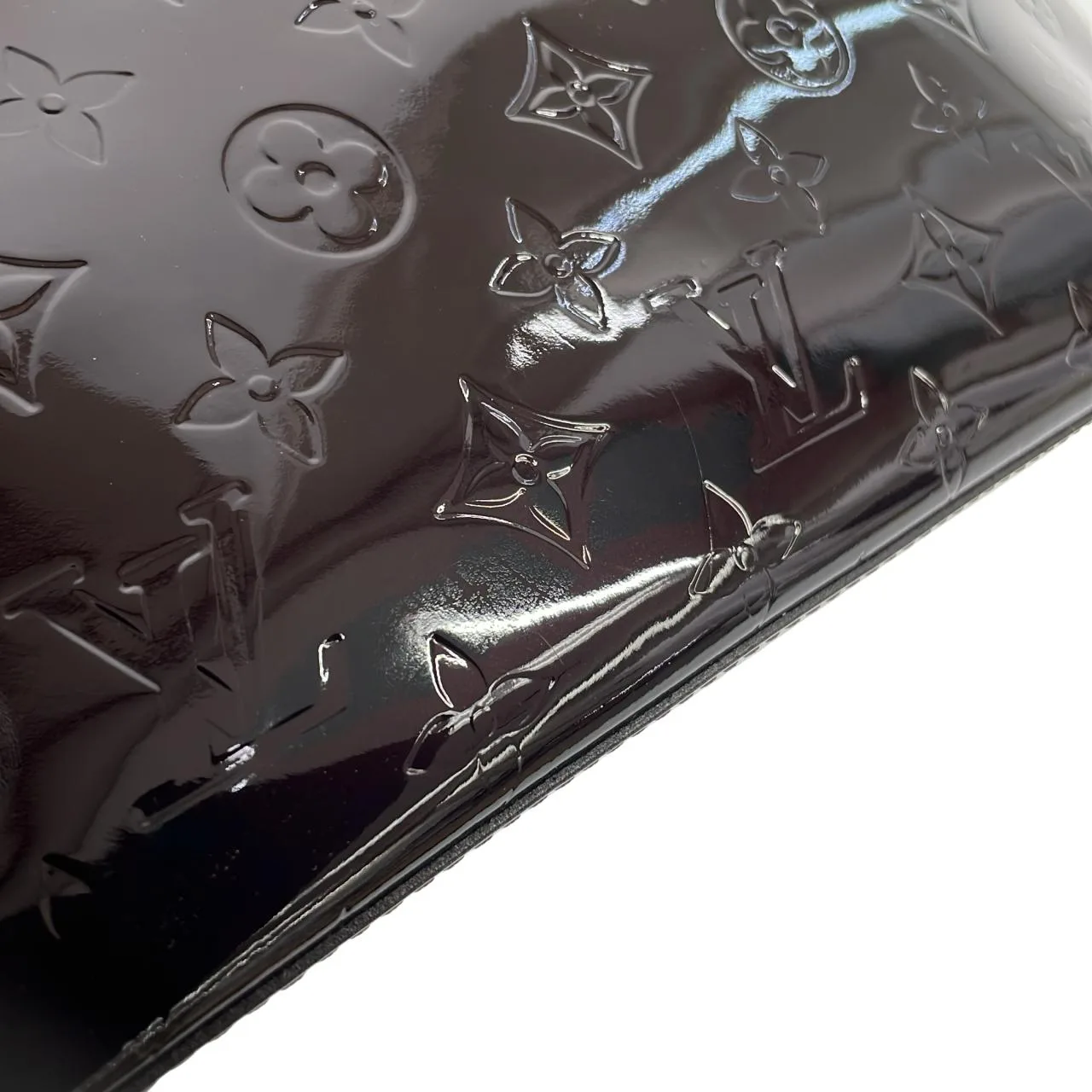 LOUIS VUITTON M93641 Handbag Vernis 黑色 Vernis 中古品A - 縮圖 5