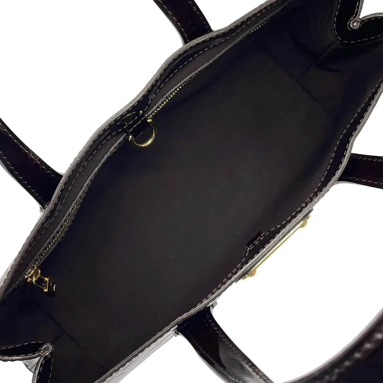 LOUIS VUITTON M93641 Handbag Vernis 黑色 Vernis 中古品A - 縮圖 8