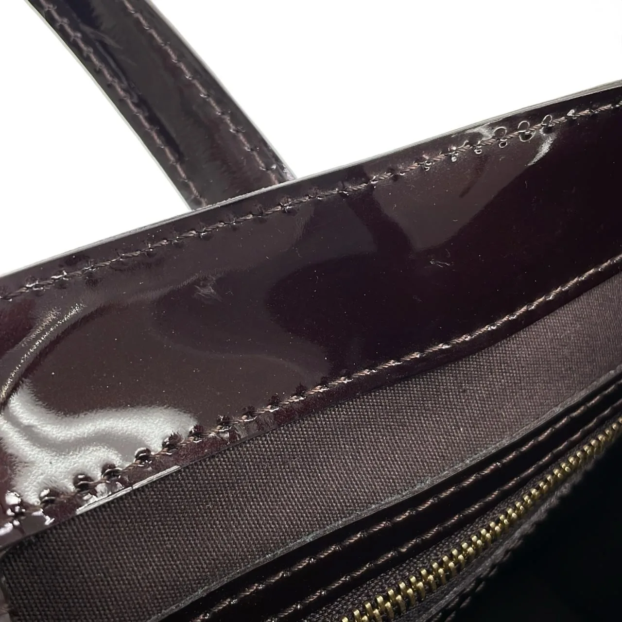 LOUIS VUITTON M93641 Handbag Vernis 黑色 Vernis 中古品A - 縮圖 10