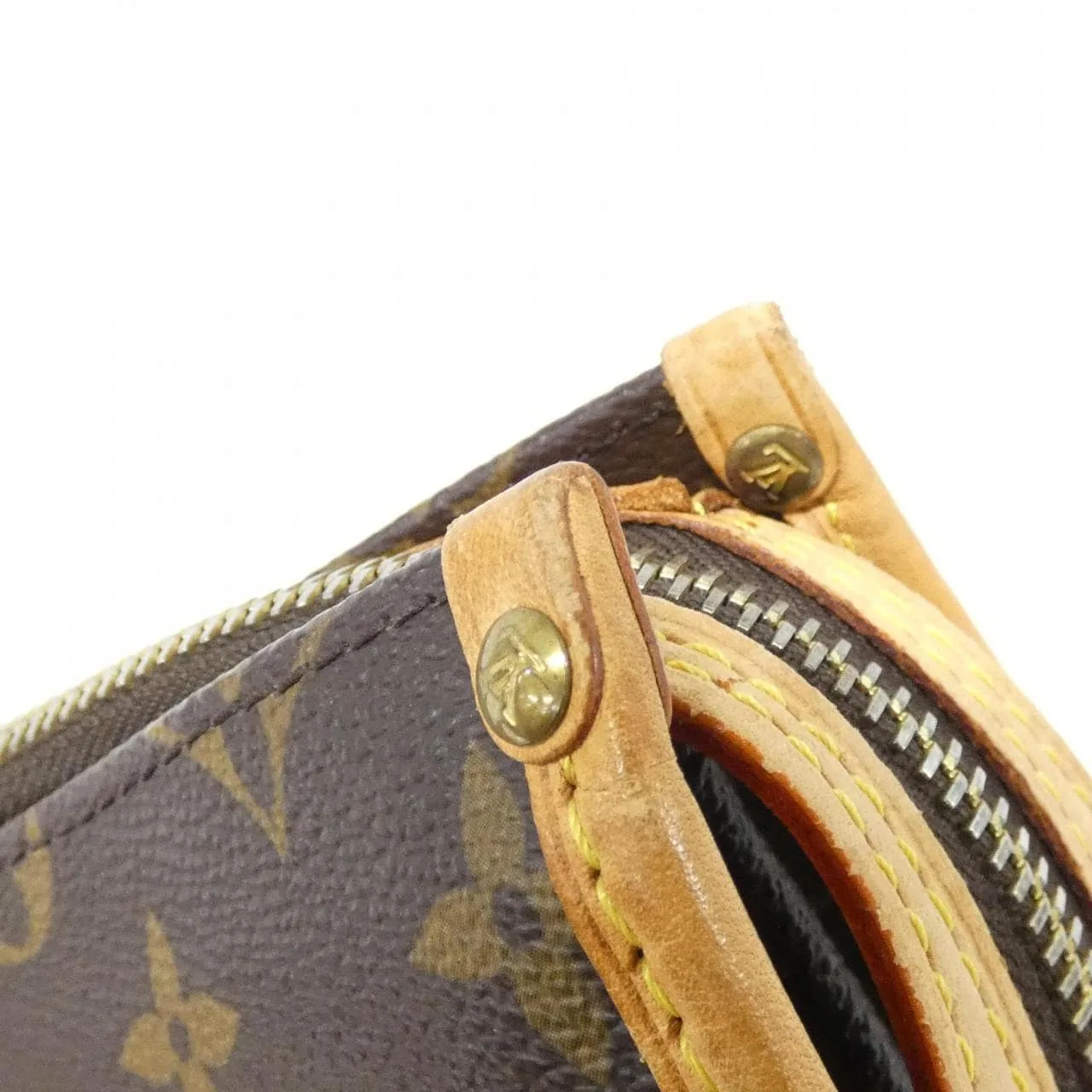 LOUIS VUITTON M40009 Handbag Monogram 黑色 Monogram 中古品B - 縮圖 4