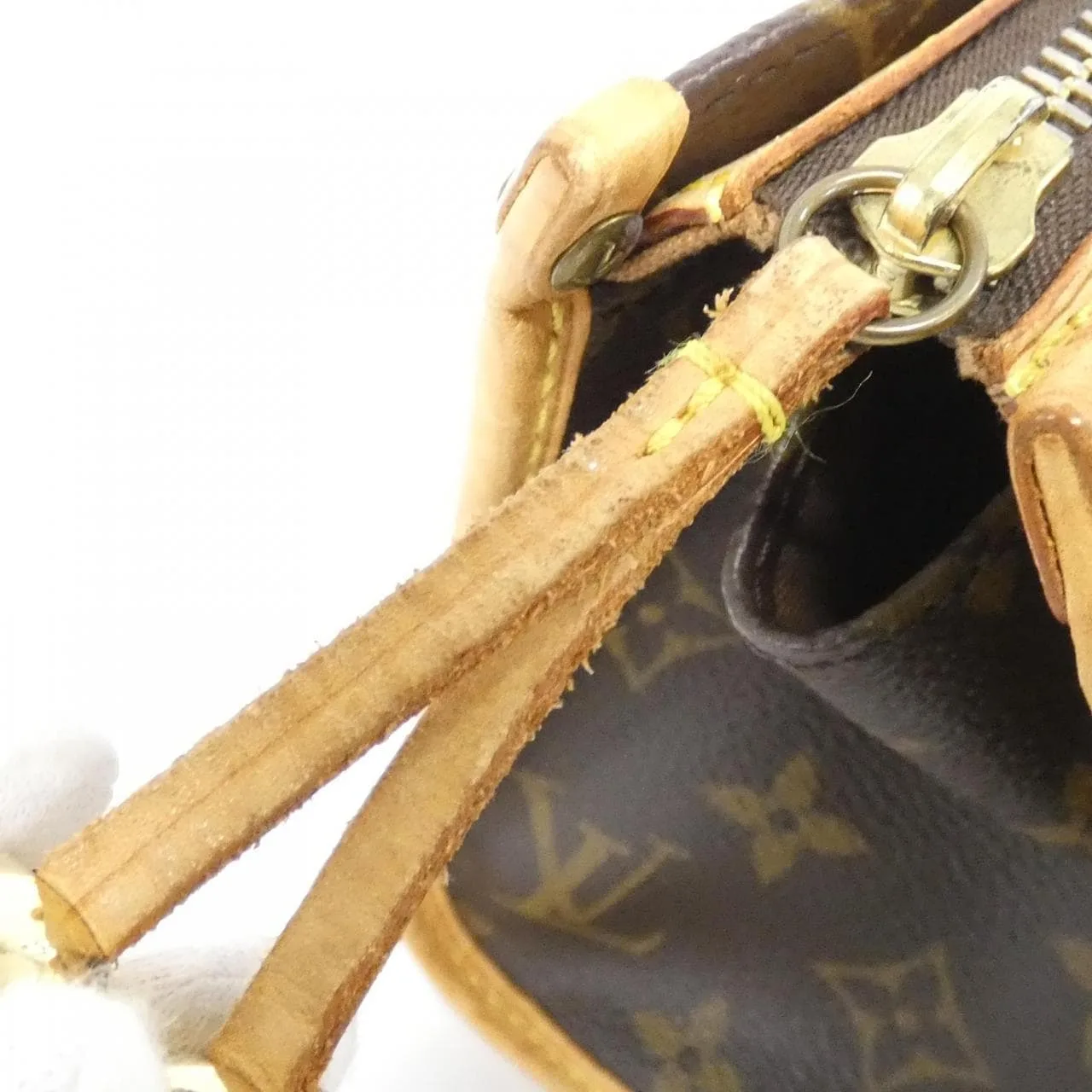 LOUIS VUITTON M40009 Handbag Monogram 黑色 Monogram 中古品B - 縮圖 5