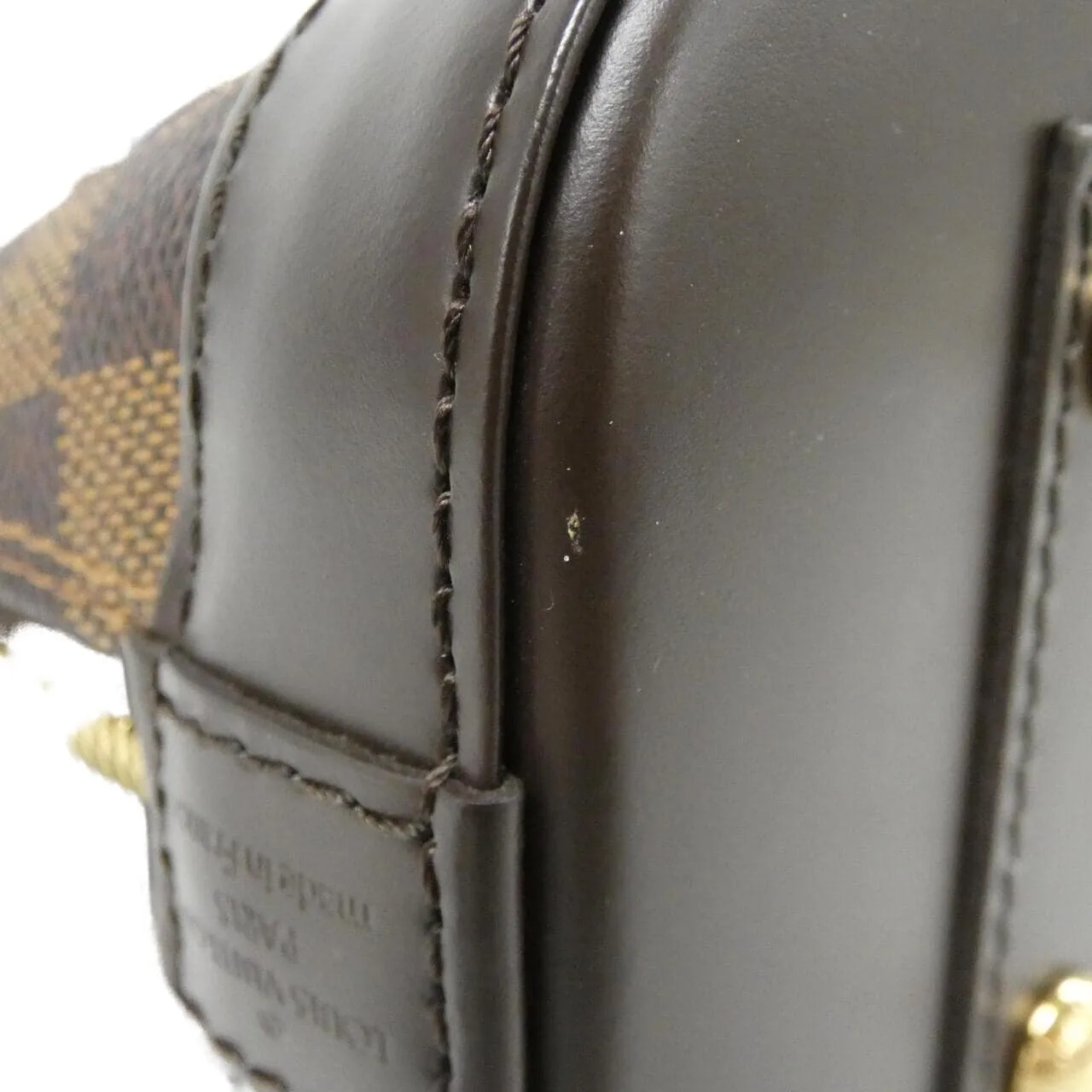 LOUIS VUITTON Alma N41221 Handbag Damier 黑色 Damier 中古品A - 縮圖 2