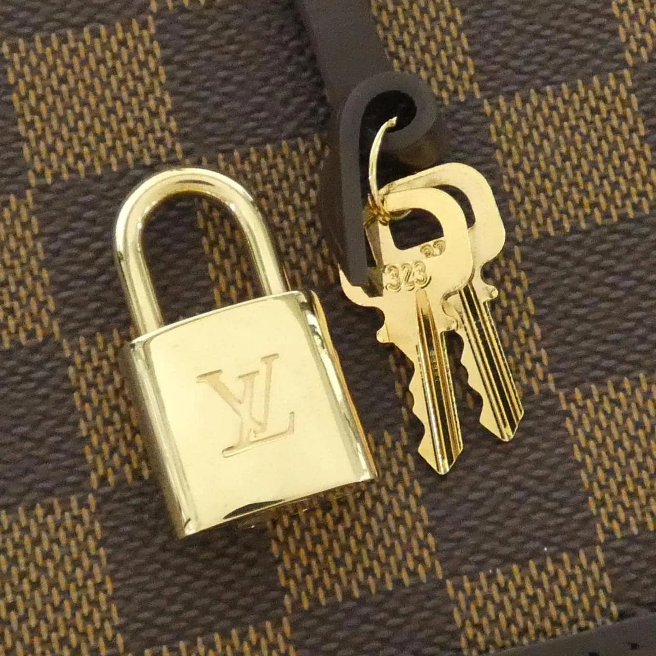 LOUIS VUITTON Alma N41221 Handbag Damier 黑色 Damier 中古品A - 縮圖 3