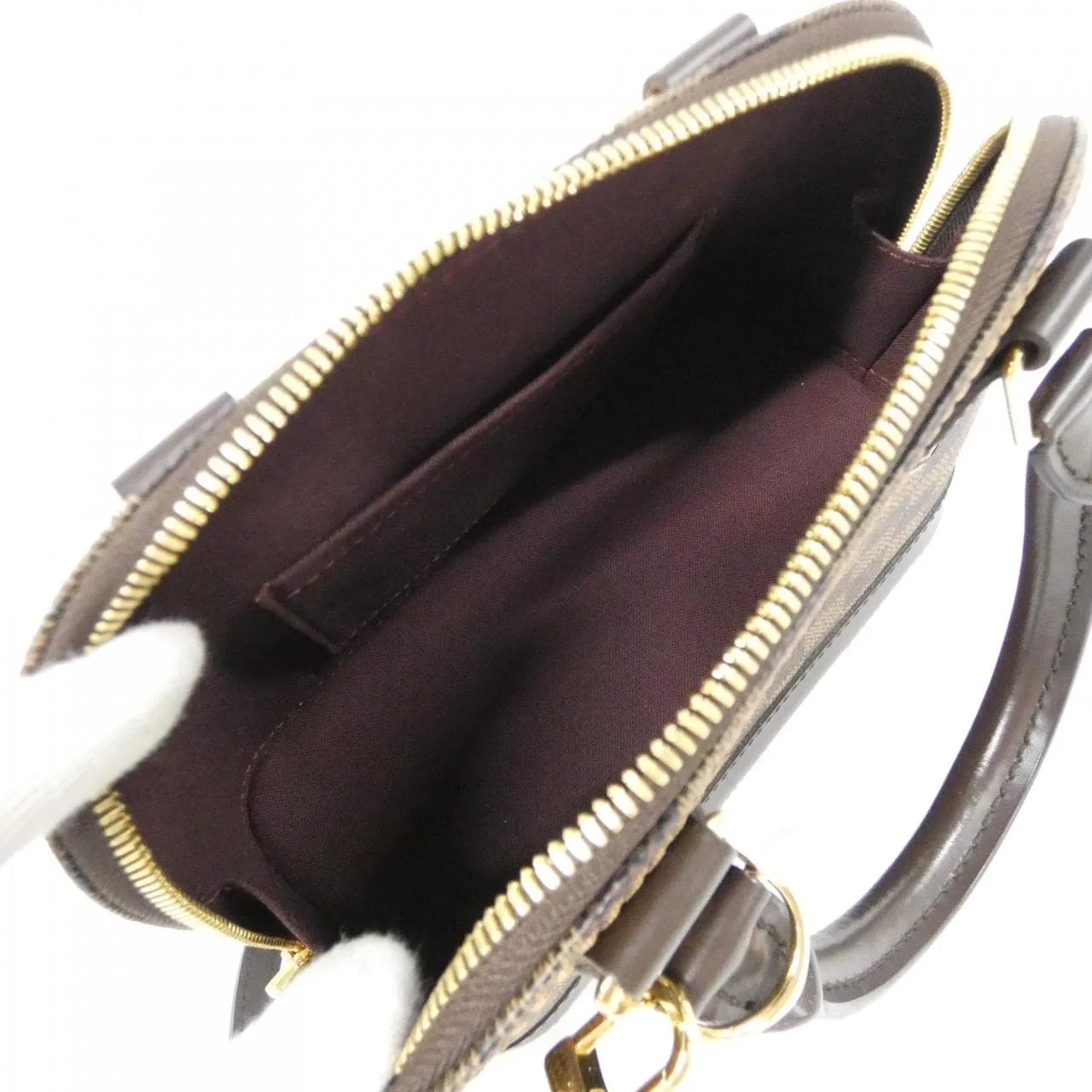 LOUIS VUITTON Alma N41221 Handbag Damier 黑色 Damier 中古品A - 縮圖 6