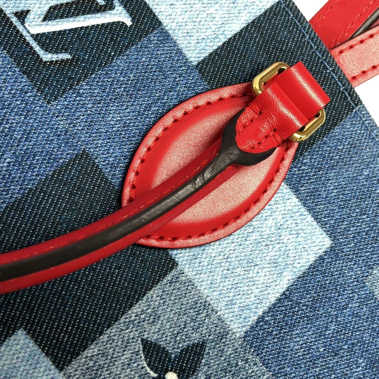 LOUIS VUITTON OnTheGo M44992 Handbag Monogram Rouge Monogram Rank A - Thumbnail 7