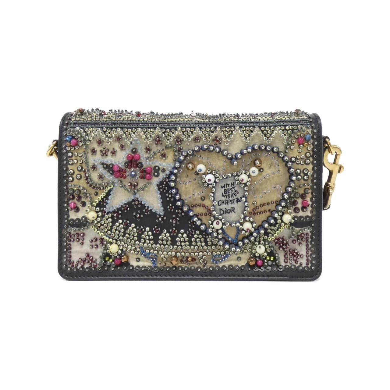 DIOR M8000CHEM Shoulder Bag Canvas 黑色 帆布 中古品A - 縮圖 2