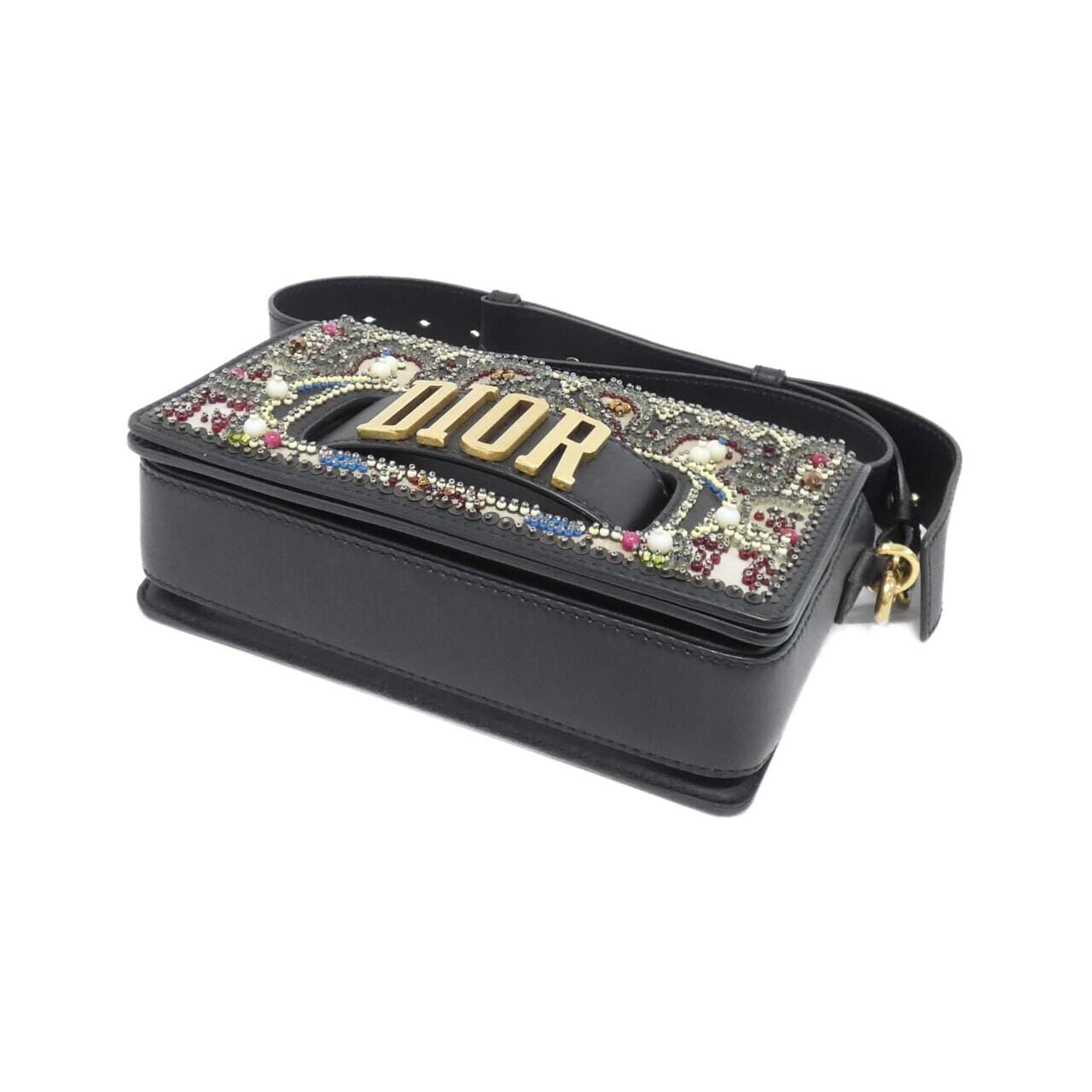 DIOR M8000CHEM Shoulder Bag Canvas 黑色 帆布 中古品A - 縮圖 3