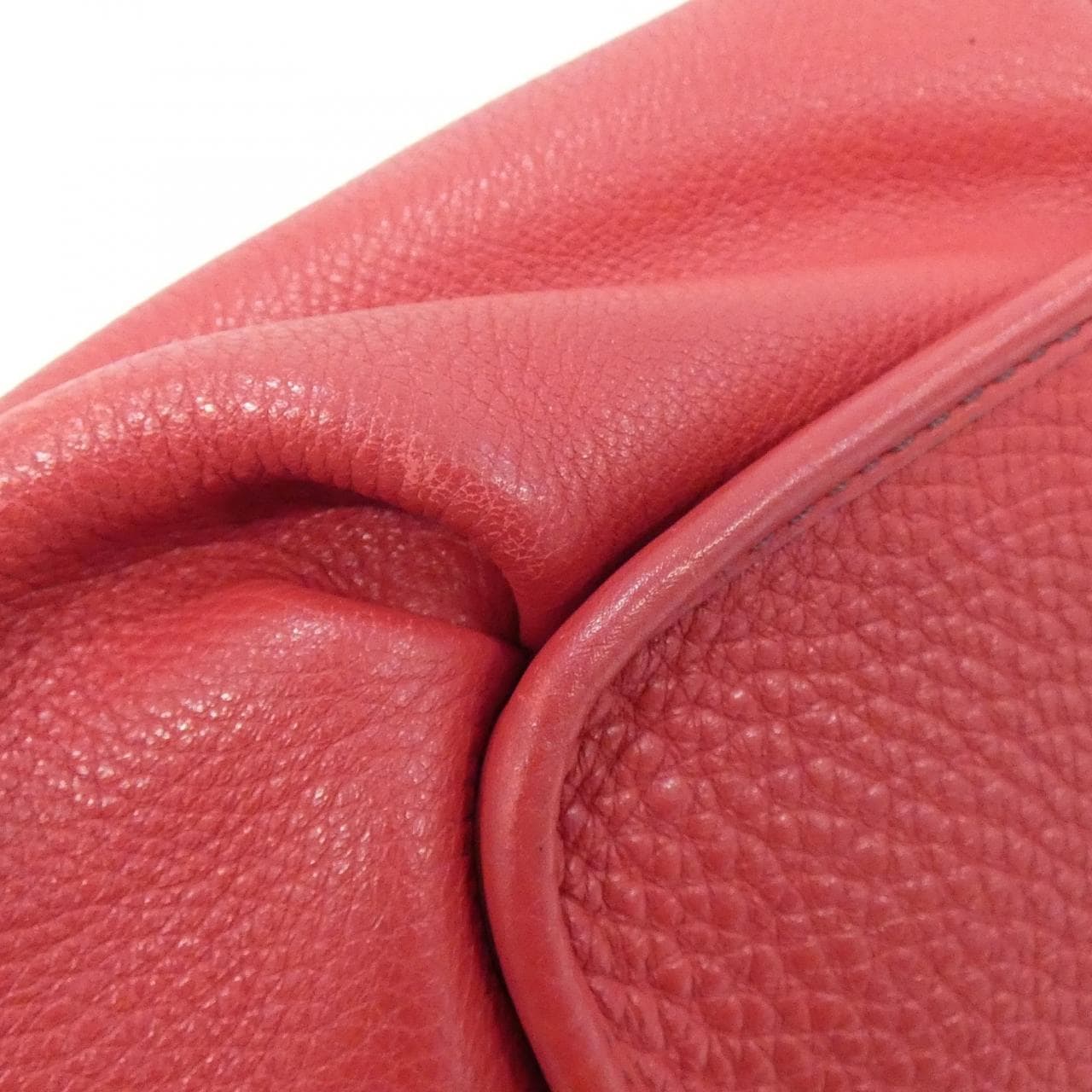 CELINE Shoulder Bag Leather 紅色 皮革 中古品A - 縮圖 3