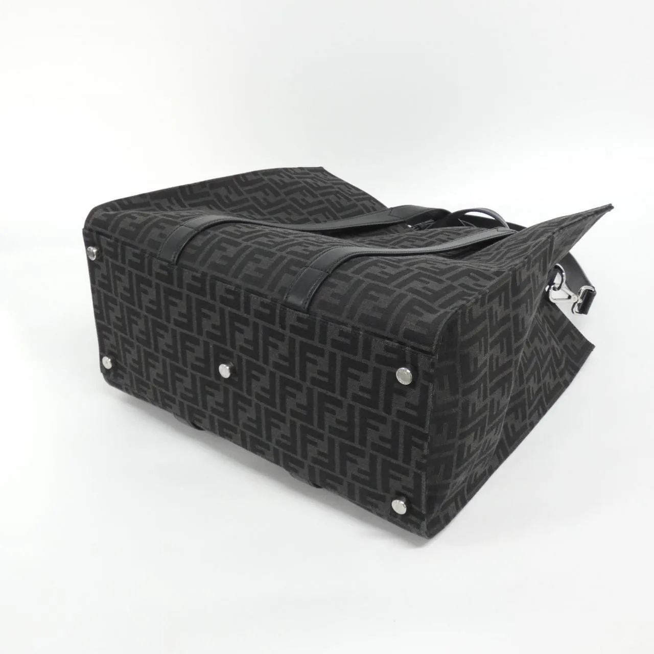 FENDI Baguette 7VA390 AG0M Handbag Canvas Black Canvas Rank A - Thumbnail 2