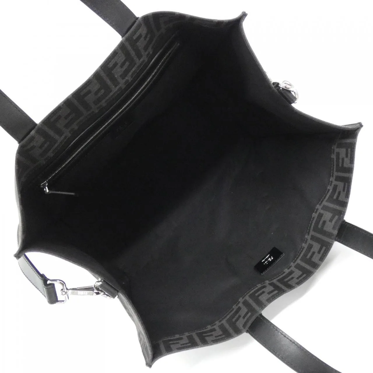 FENDI Baguette 7VA390 AG0M Handbag Canvas Black Canvas Rank A - Thumbnail 5