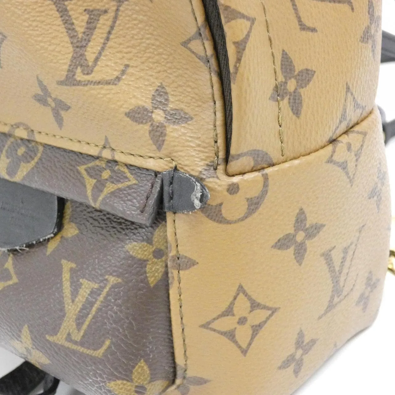 LOUIS VUITTON Palm Springs M44872 Backpack Monogram 黑色 Monogram 中古品A - 縮圖 5