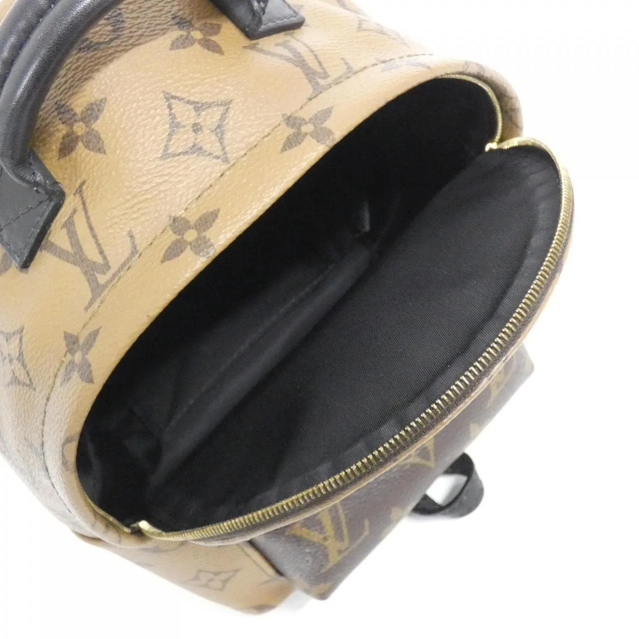 LOUIS VUITTON Palm Springs M44872 Backpack Monogram 黑色 Monogram 中古品A - 縮圖 9
