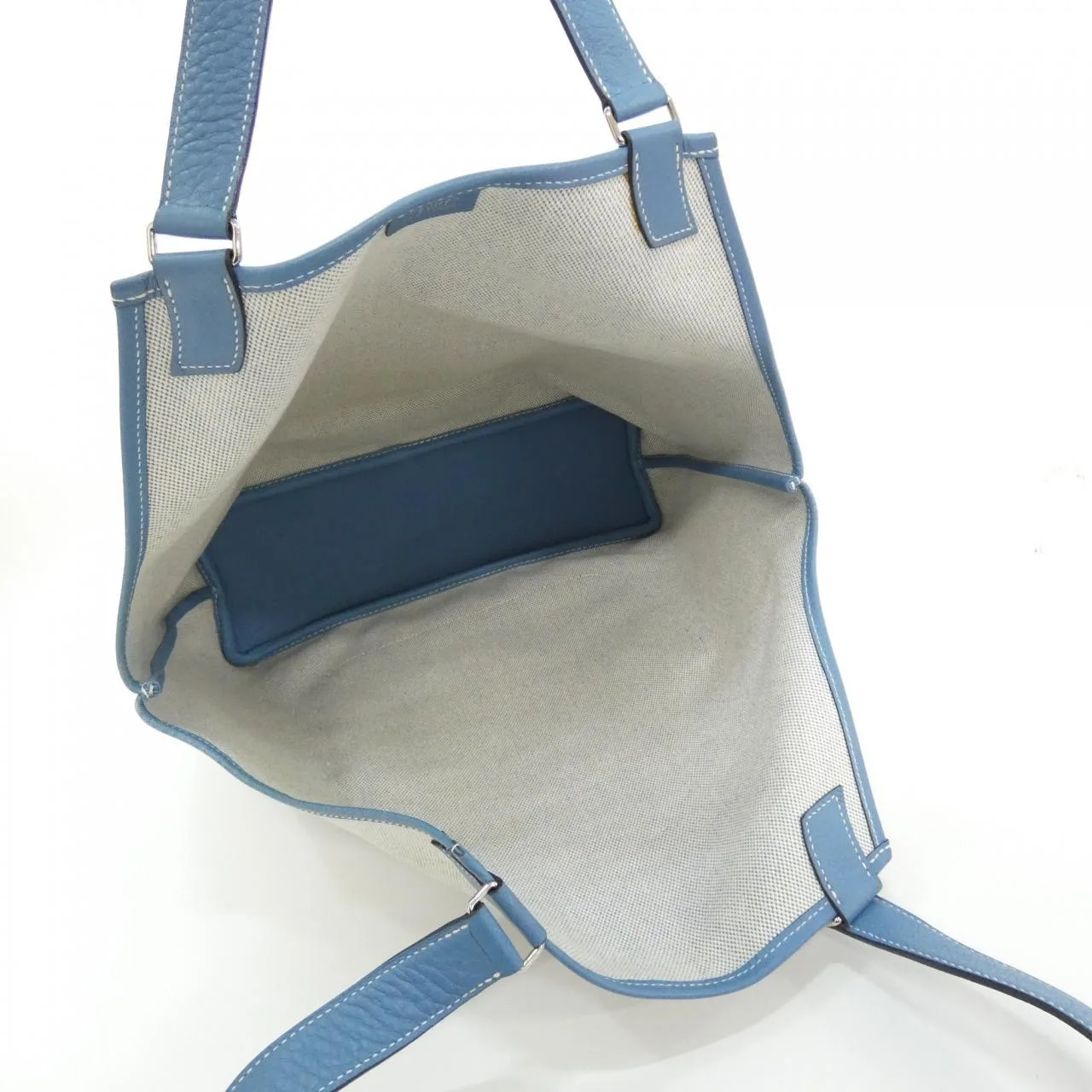 HERMES Shoulder Clemence Blue Clemence Leather Rank B - Thumbnail 7