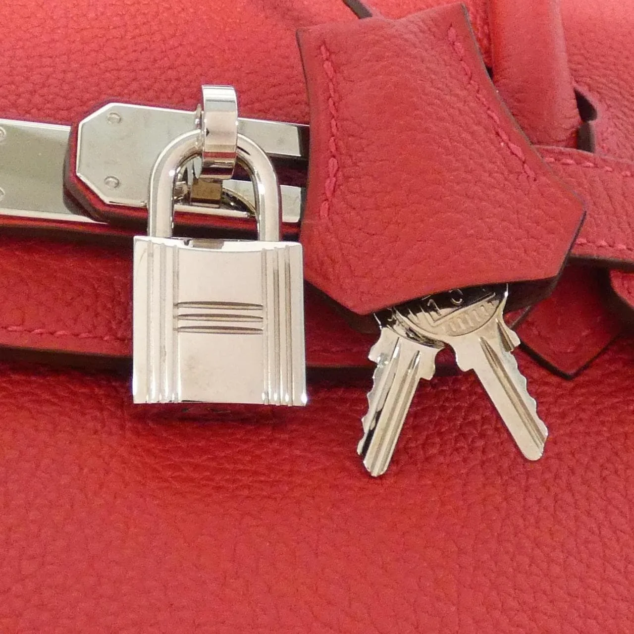 HERMES Birkin 072019CK Handbag Togo Rouge Togo Leather Rank A - Thumbnail 5