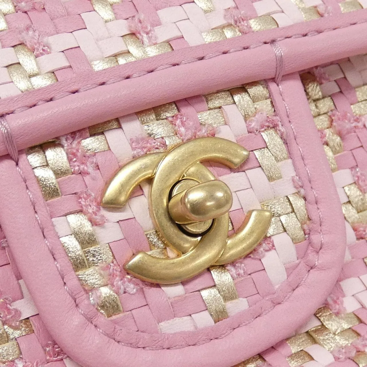 CHANEL Chanel 22 AS3767 Shoulder Lambskin 金色 羊皮 中古品A - 縮圖 4