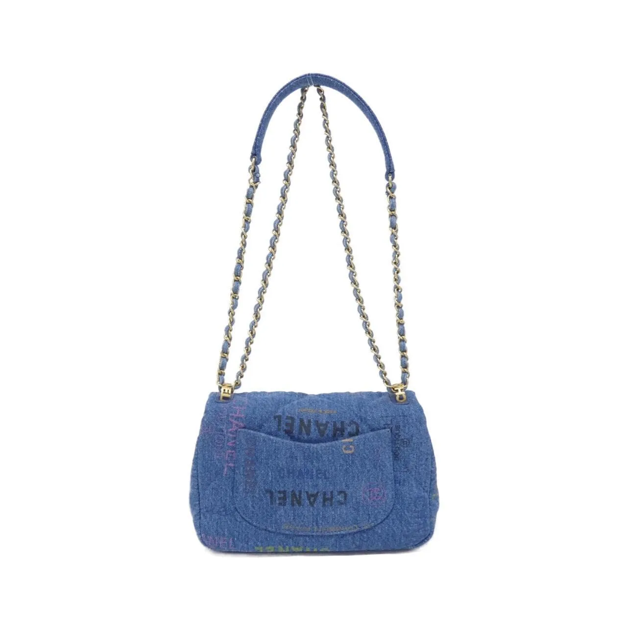 CHANEL Chanel 22 AS3134 Shoulder Denim Multicolor Denim Rank A - Thumbnail 2