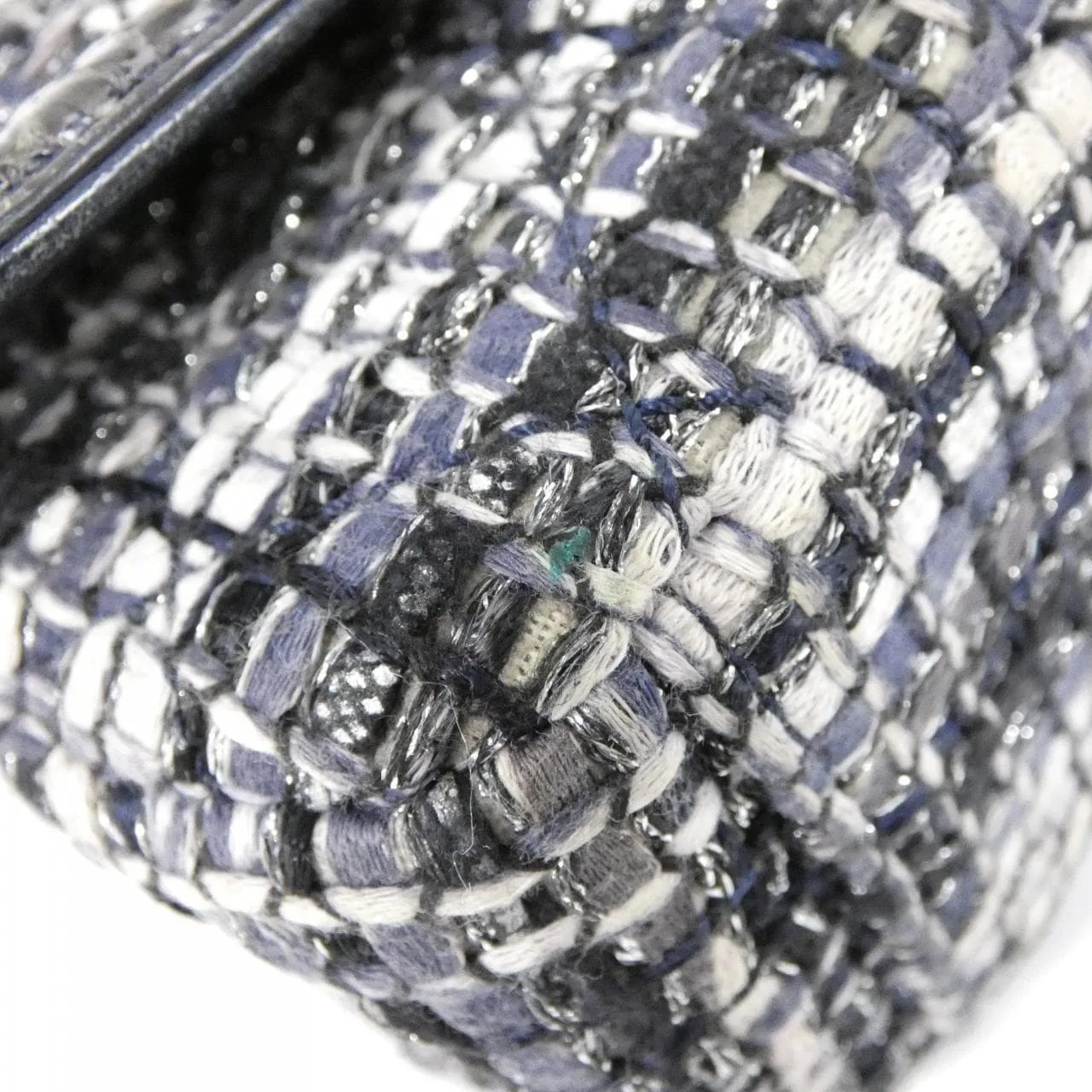 CHANEL 93341 Shoulder Tweed Navy Tweed - Thumbnail 4