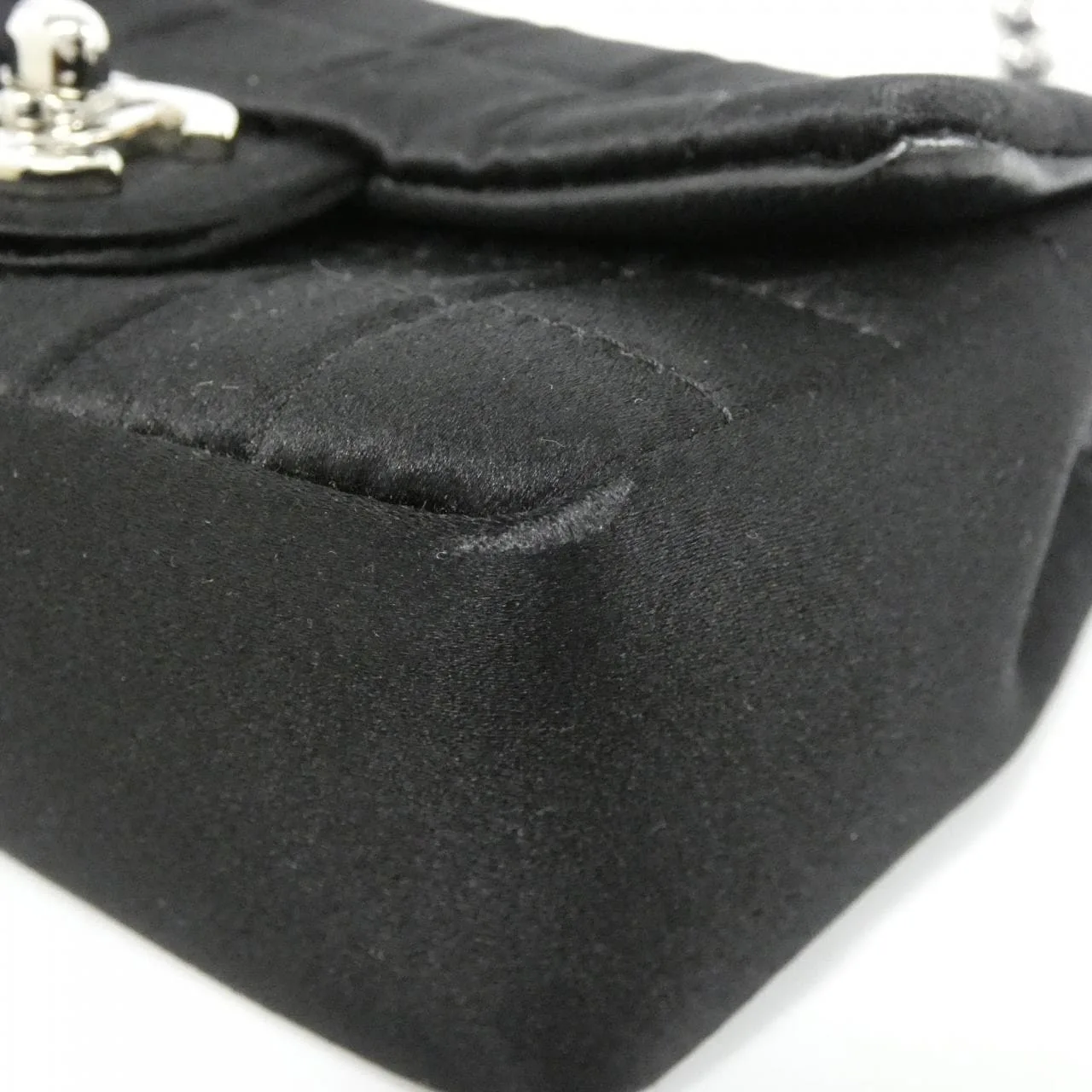 CHANEL 26413 Shoulder Satin Black Satin Rank A - Thumbnail 3