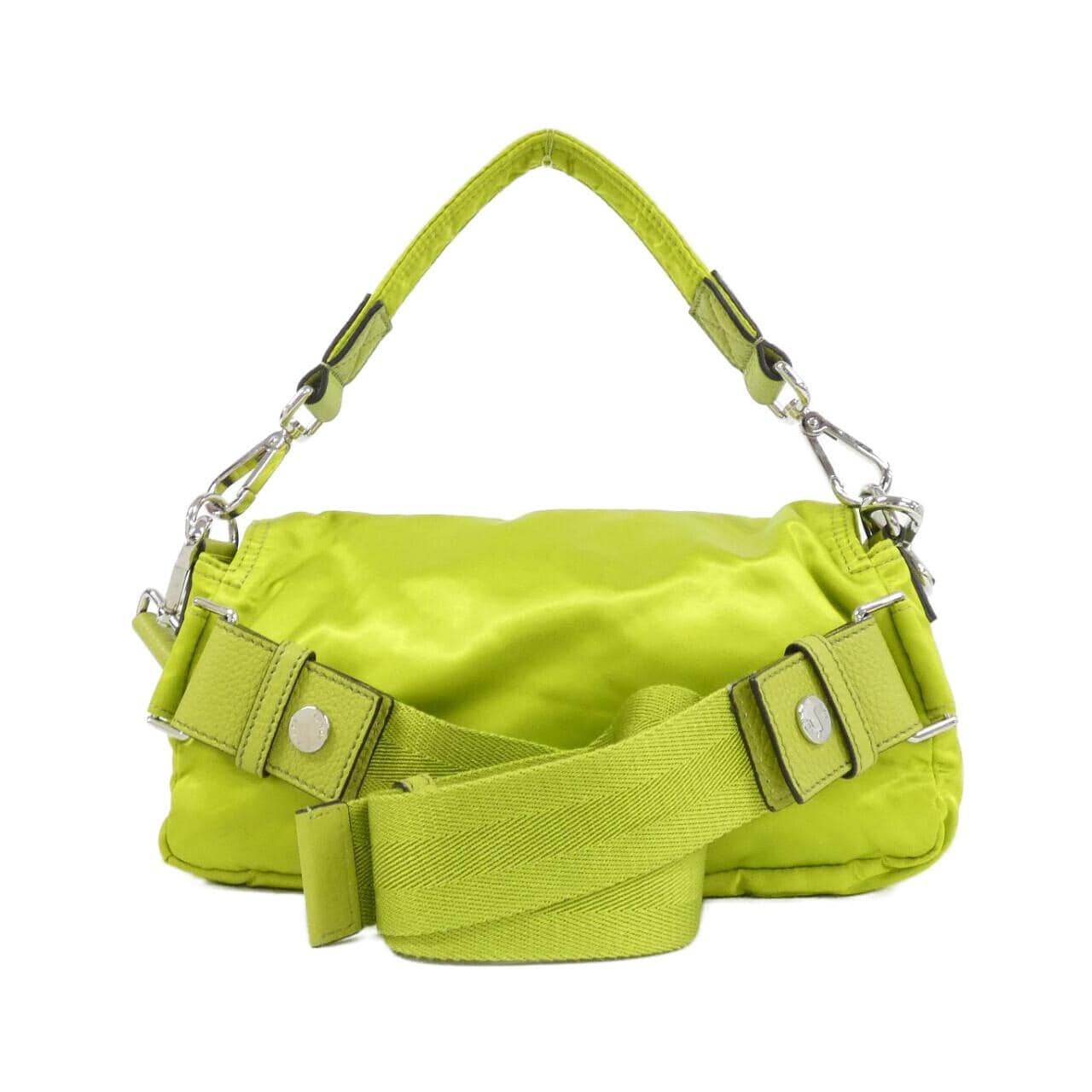 FENDI Baguette 7VA579 ALWP Shoulder Bag Nylon 黑色 尼龍 中古品A - 縮圖 2