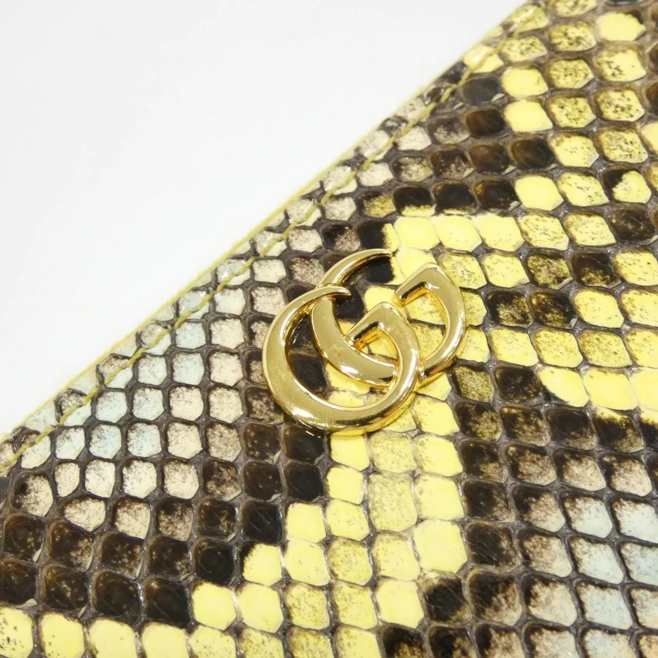 GUCCI 456117 E12MG Wallet Python 黑色 蟒蛇皮 中古品A - 縮圖 5