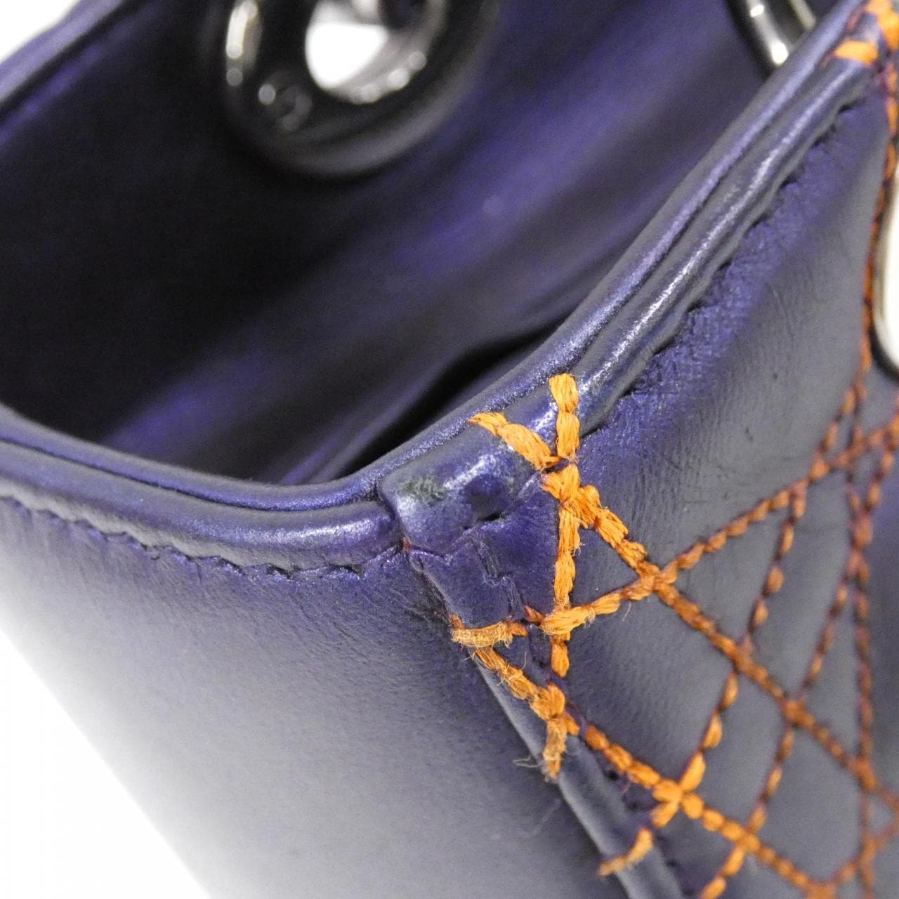 DIOR Lady Dior M0550PAMD Bag Patent Leather 黑色 漆皮 中古品A - 縮圖 7