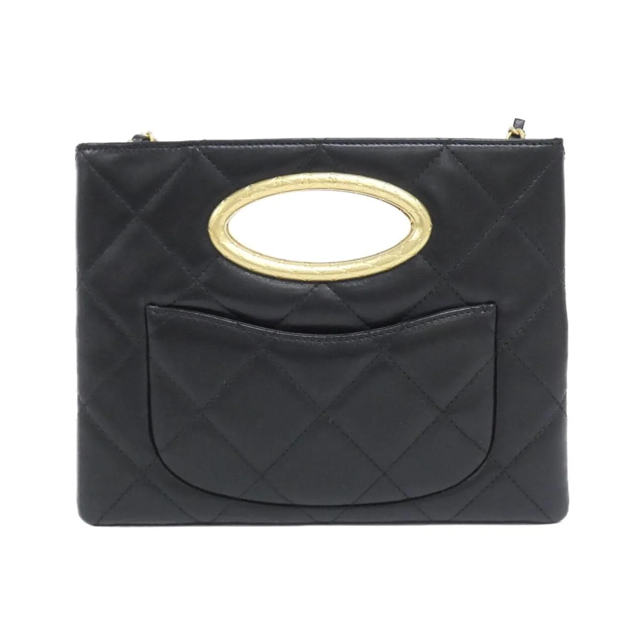CHANEL AS5038 Handbag Lambskin 黑色 羊皮 中古品A - 縮圖 2
