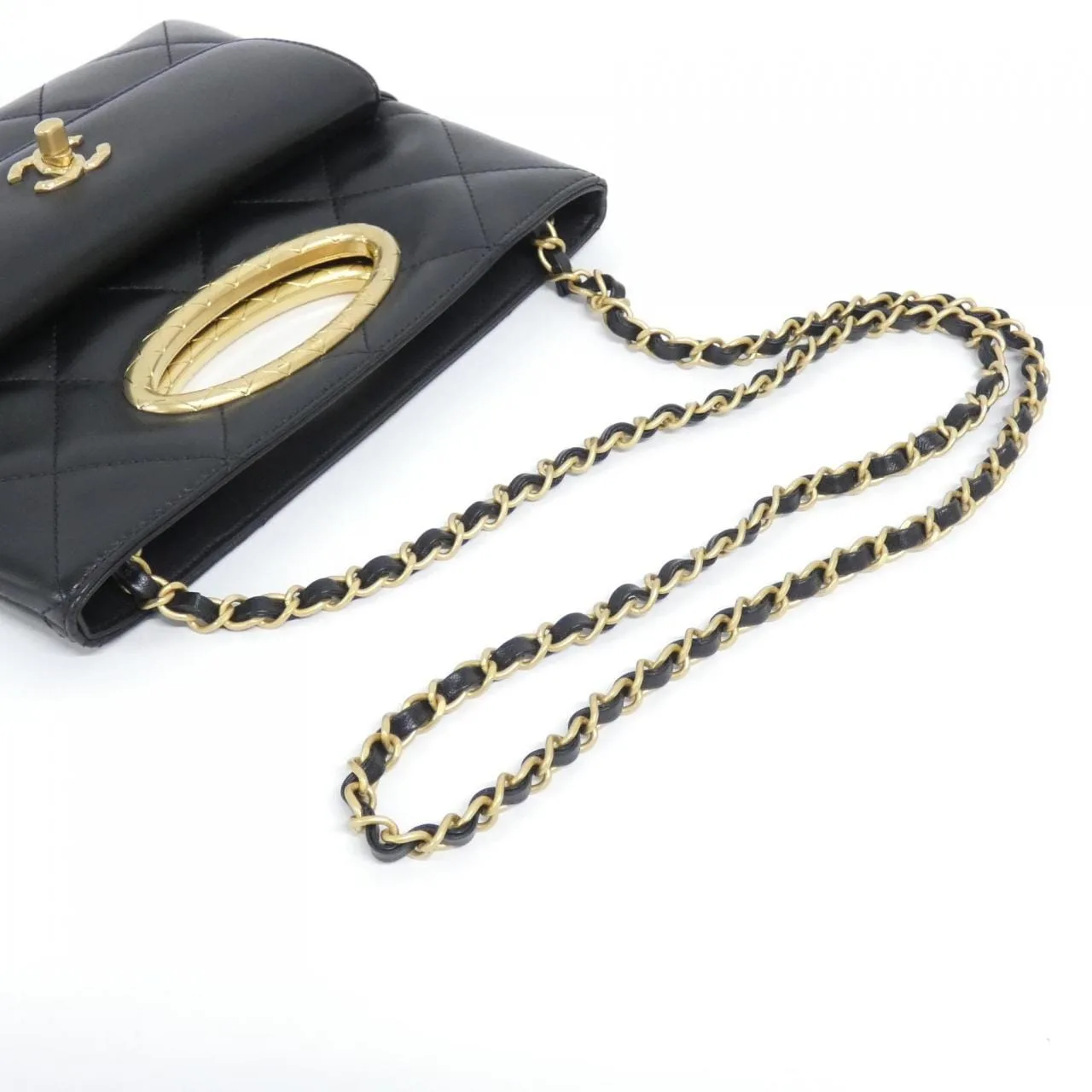 CHANEL AS5038 Handbag Lambskin 黑色 羊皮 中古品A - 縮圖 5
