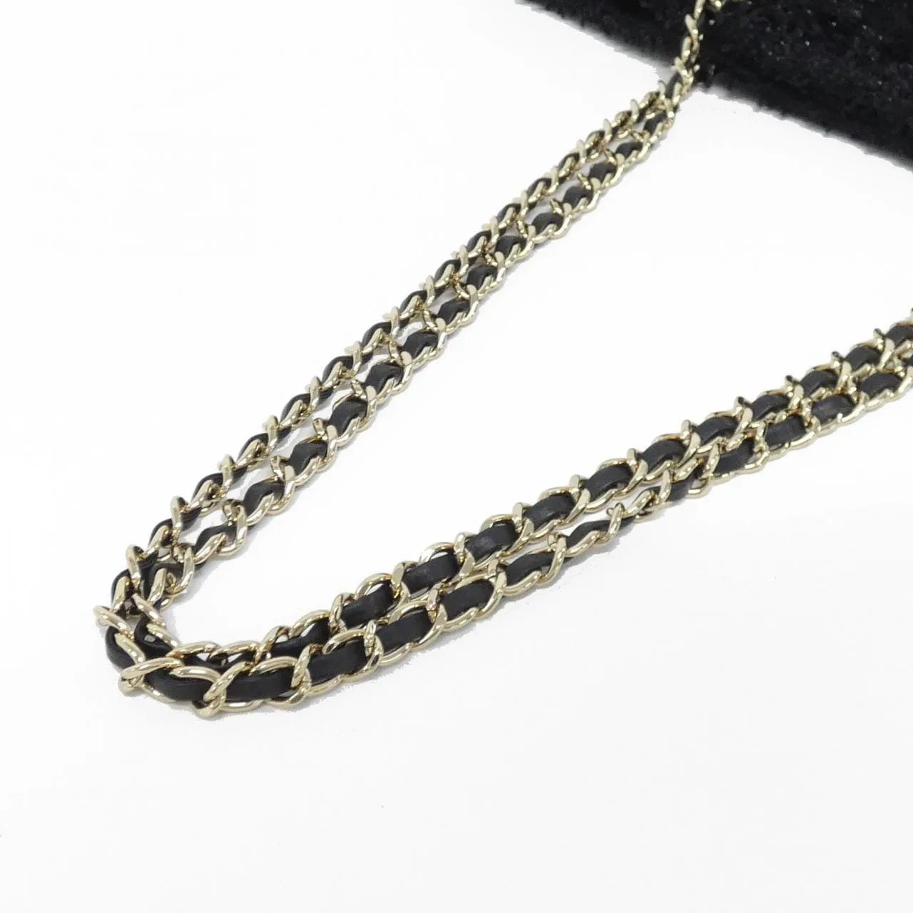 CHANEL Handbag Tweed Black Tweed Rank A - Thumbnail 5