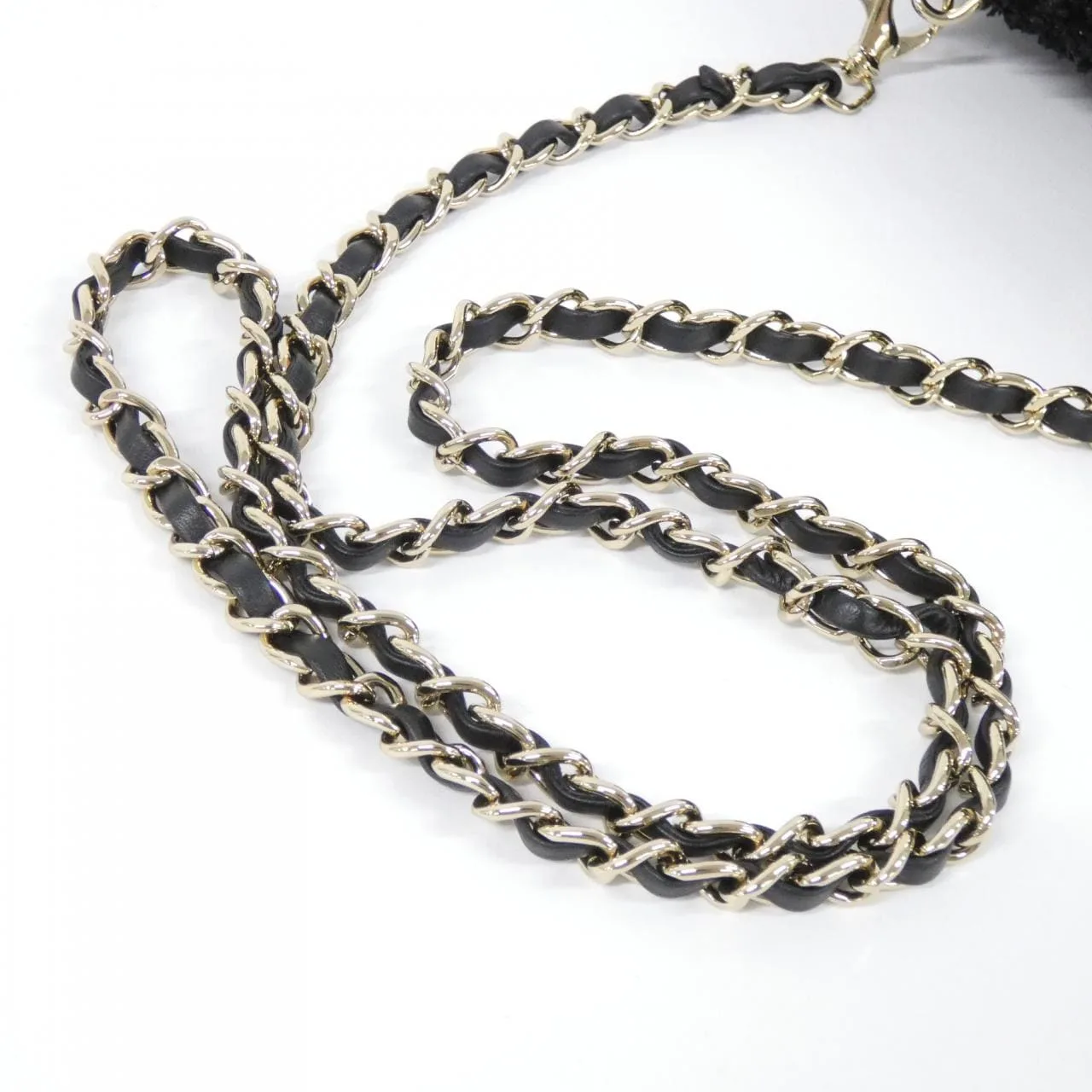 CHANEL Handbag Tweed Black Tweed Rank A - Thumbnail 8