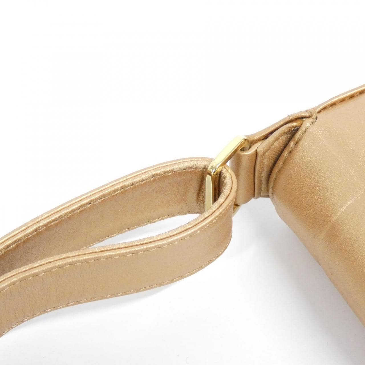 CHANEL 17370 Shoulder Bag Lambskin 金色 羊皮 中古品B - 縮圖 6