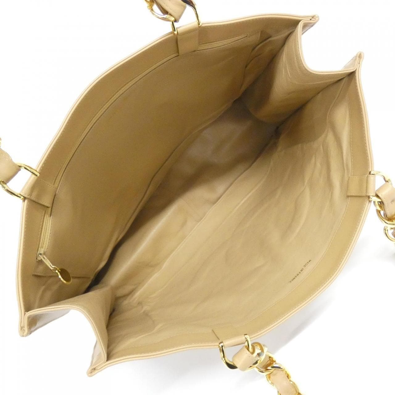 CHANEL Bag Lambskin 米色 羊皮 中古品A - 縮圖 7