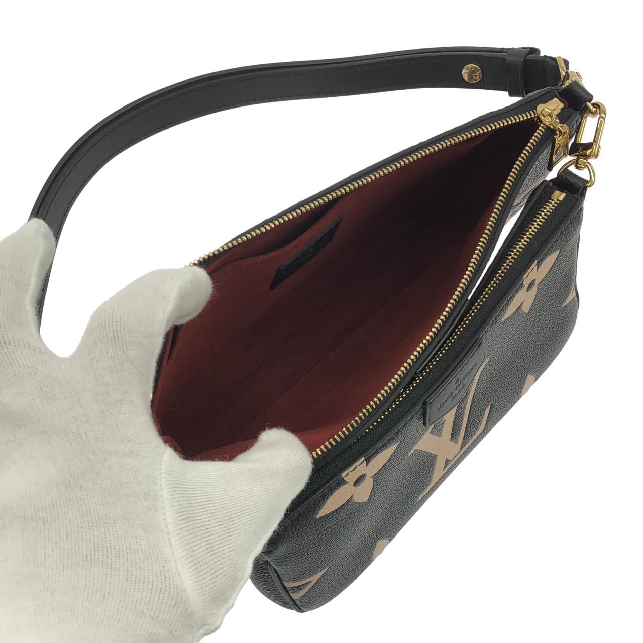 LOUIS VUITTON Pochette M45777 Shoulder Bag Monogram 黑色 Monogram - 縮圖 6