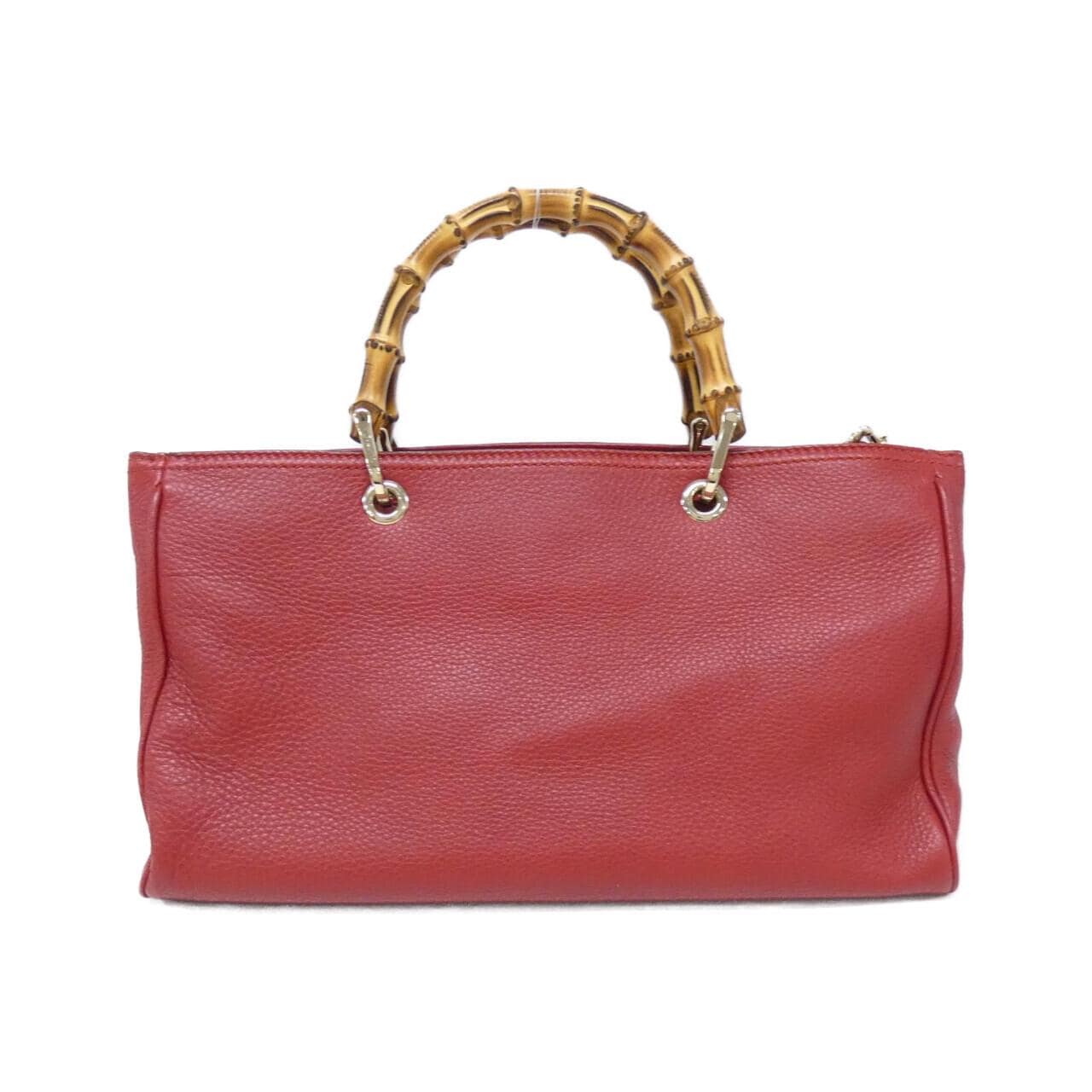 GUCCI Bamboo Shopper 323660 A7M0G Bag Leather 黑色 皮革 - 縮圖 2