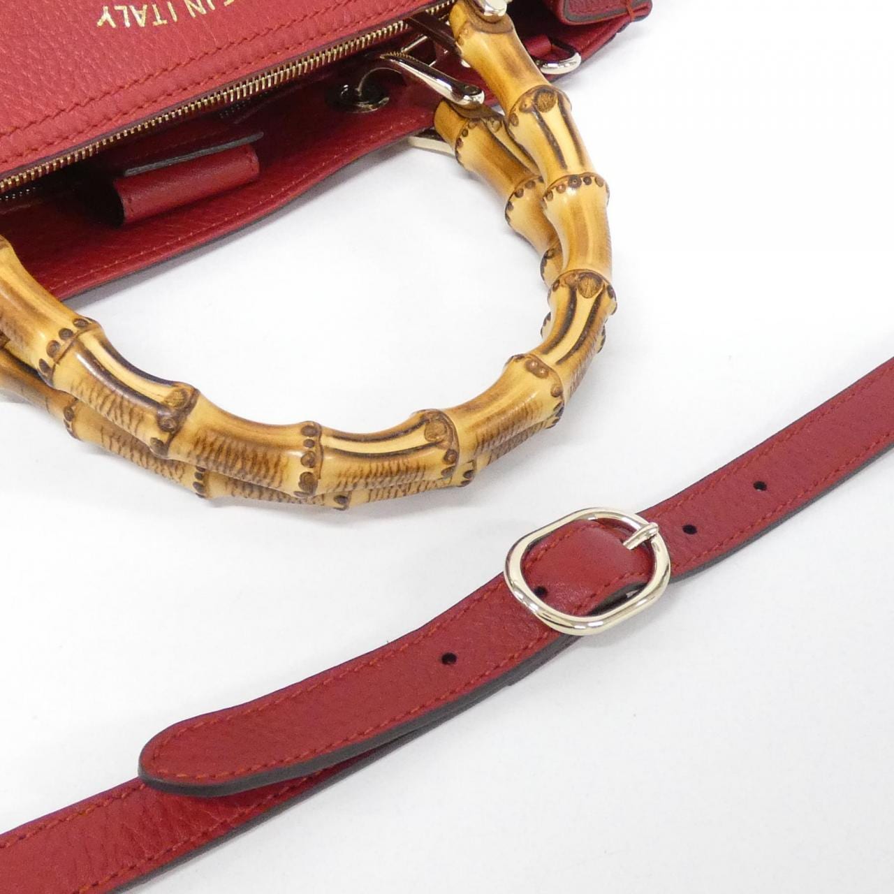 GUCCI Bamboo Shopper 323660 A7M0G Bag Leather 黑色 皮革 - 縮圖 4