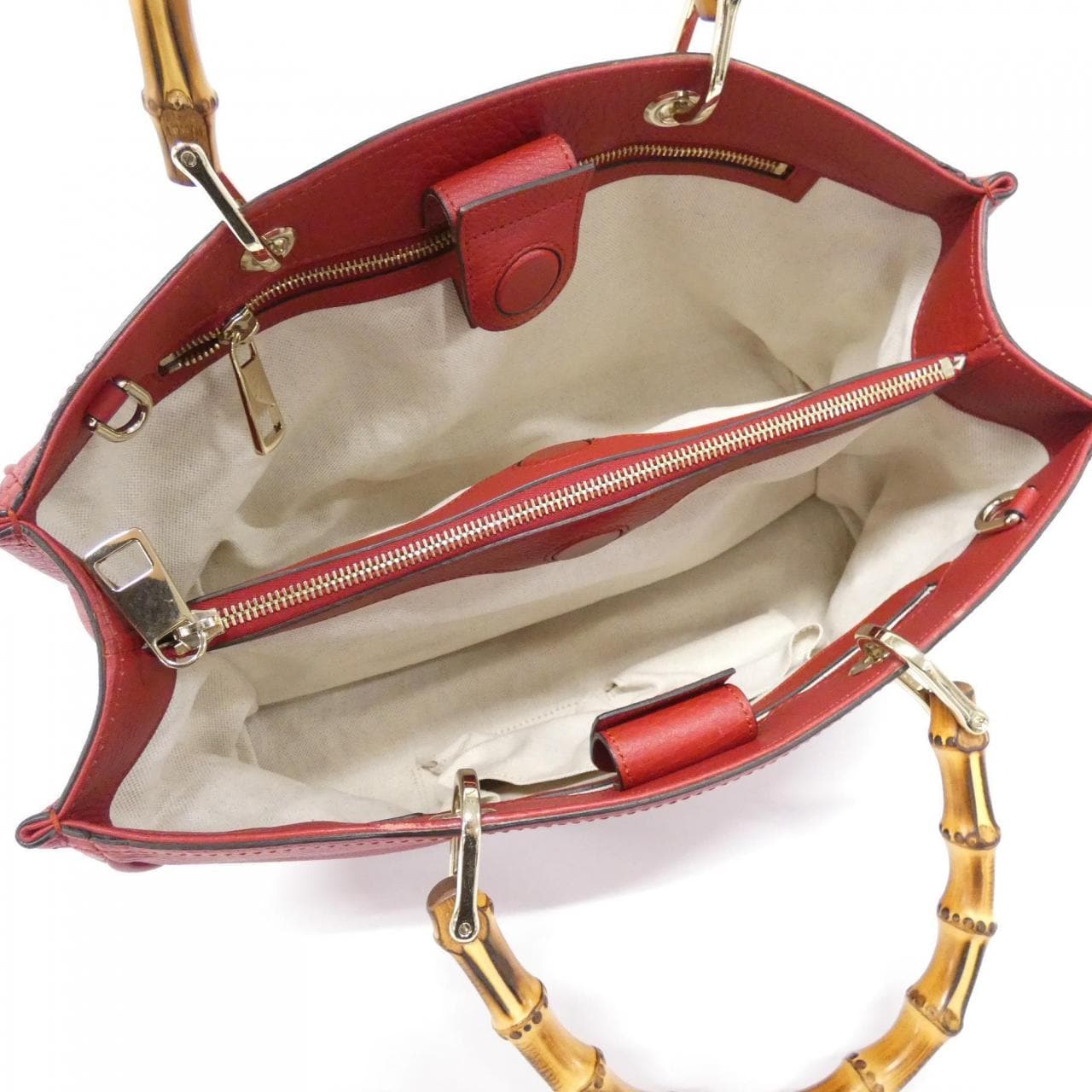 GUCCI Bamboo Shopper 323660 A7M0G Bag Leather 黑色 皮革 - 縮圖 5