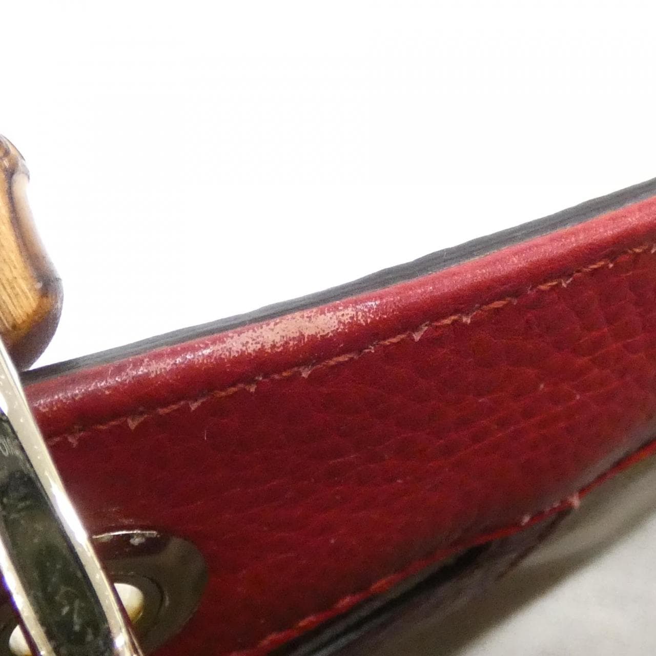 GUCCI Bamboo Shopper 323660 A7M0G Bag Leather 黑色 皮革 - 縮圖 6