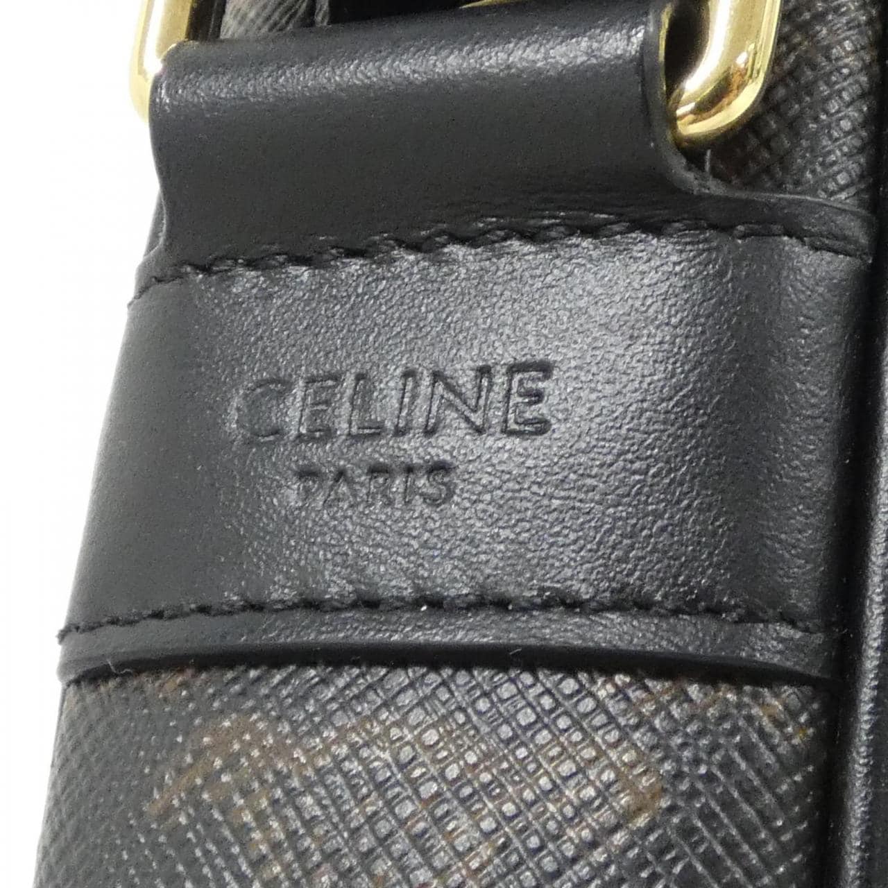 CELINE Triomphe 194502CIM Shoulder Bag Canvas Black Canvas - Thumbnail 4