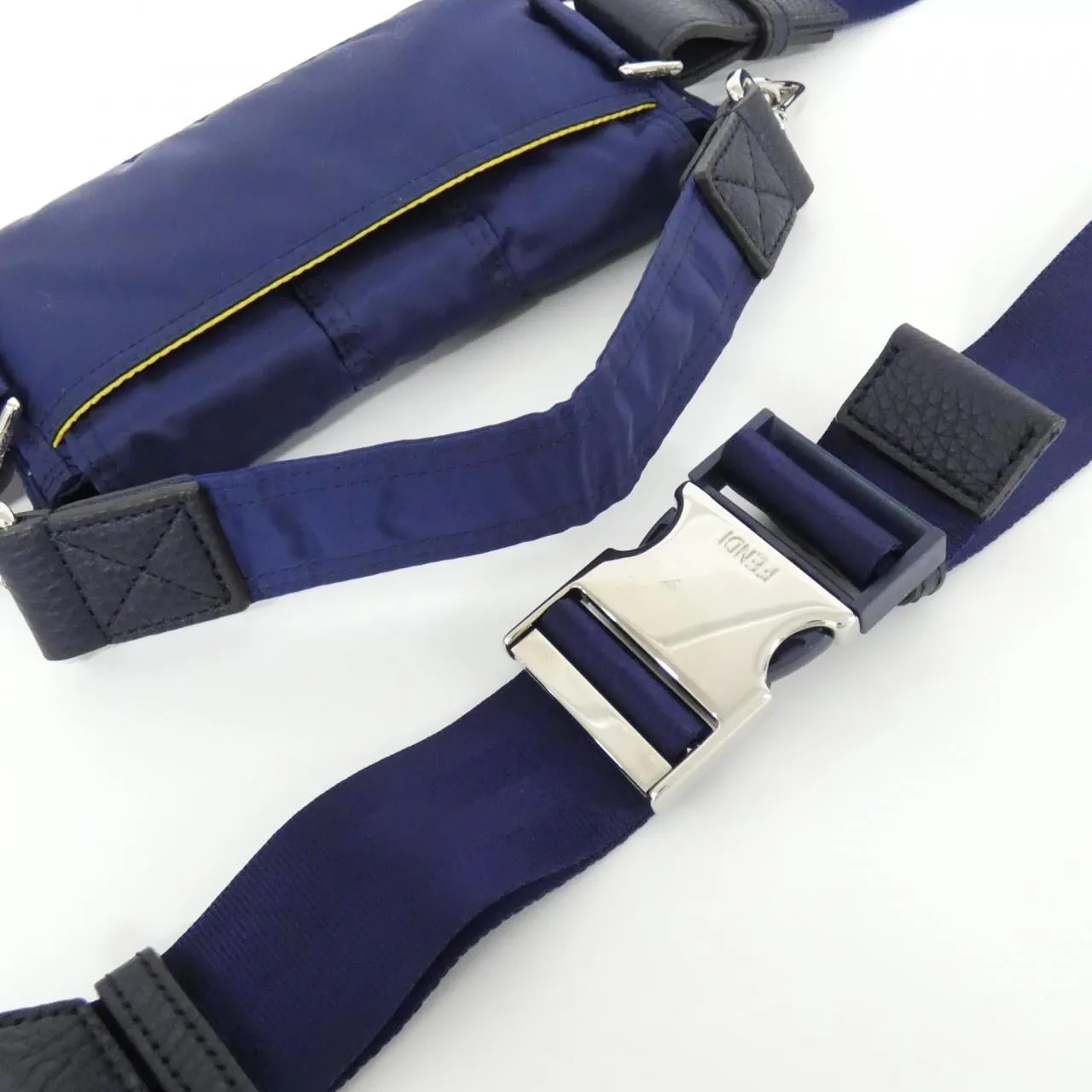 FENDI Baguette 7AS138 ALW6 Wallet Nylon Black Nylon Rank A - Thumbnail 6