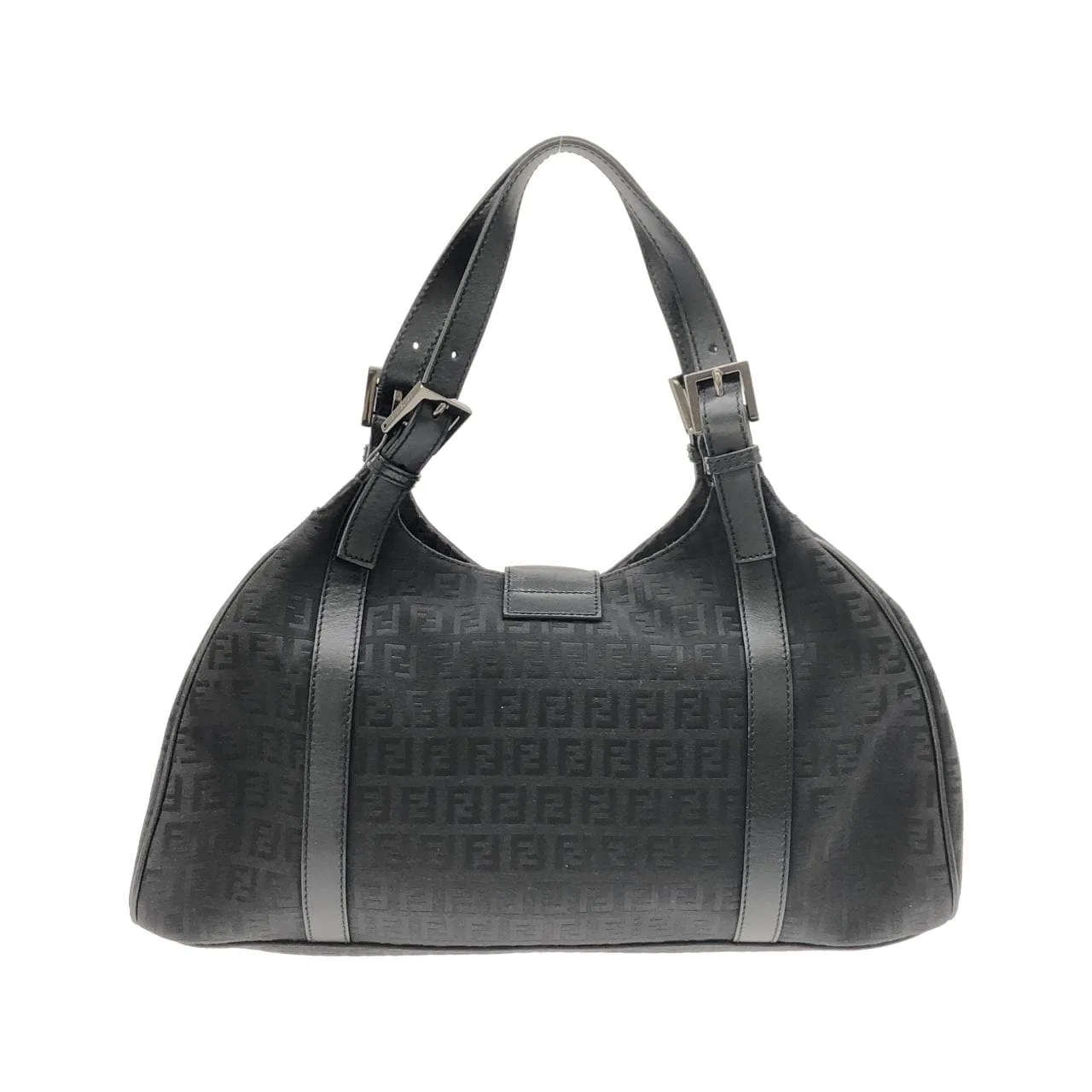 FENDI Baguette 8BR463 JQ5 Shoulder Canvas Black Canvas Rank B - Thumbnail 2