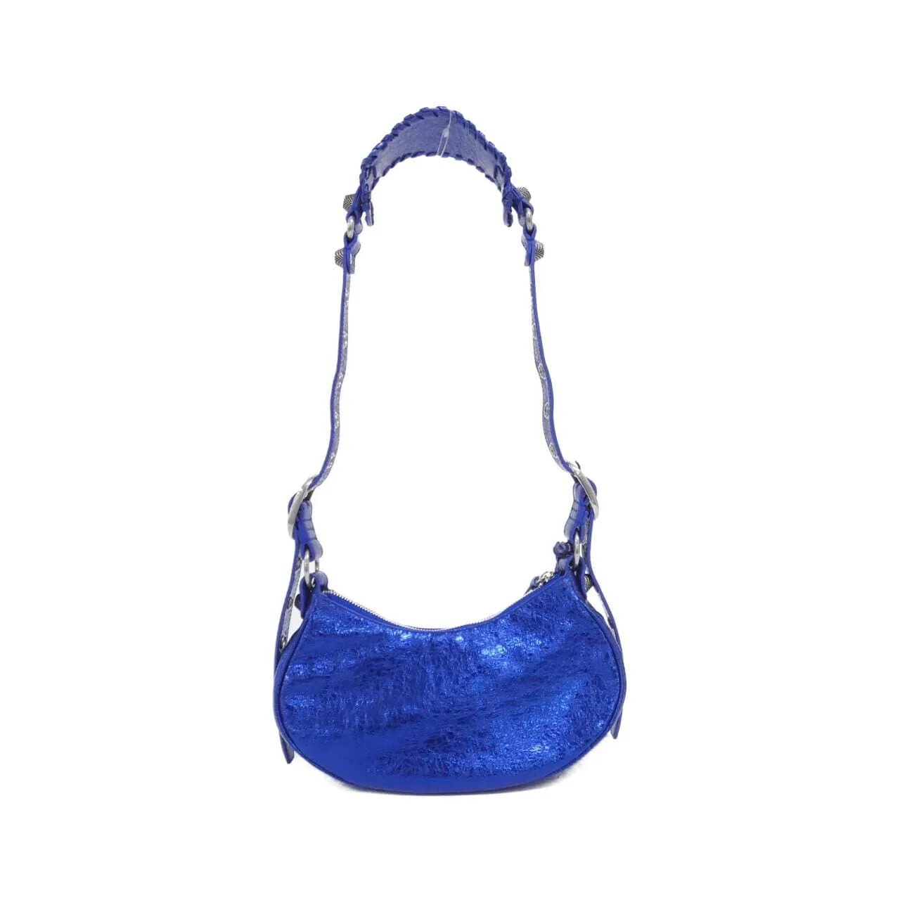 BALENCIAGA Le Cagole 671309 0GT3Y Shoulder Lambskin 黑色 羊皮 中古品A - 縮圖 2