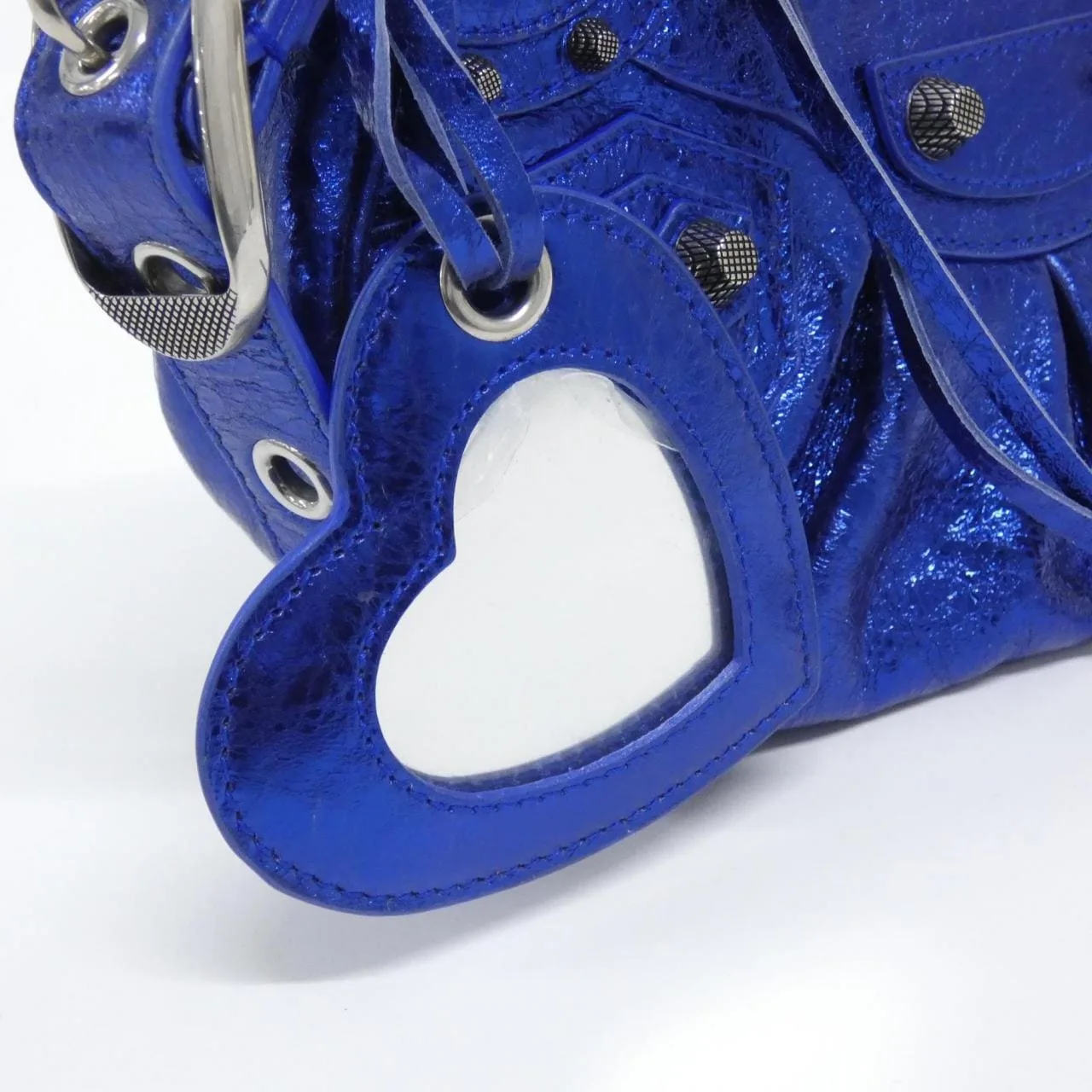 BALENCIAGA Le Cagole 671309 0GT3Y Shoulder Lambskin 黑色 羊皮 中古品A - 縮圖 4