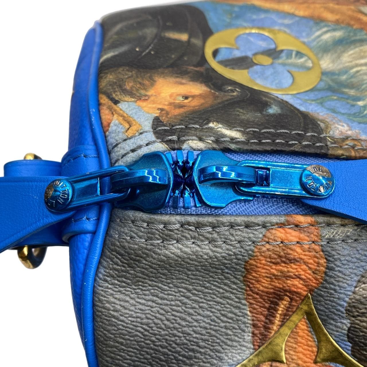 LOUIS VUITTON Keepall M43344 Boston Bag Monogram 藍色 Monogram - 縮圖 6