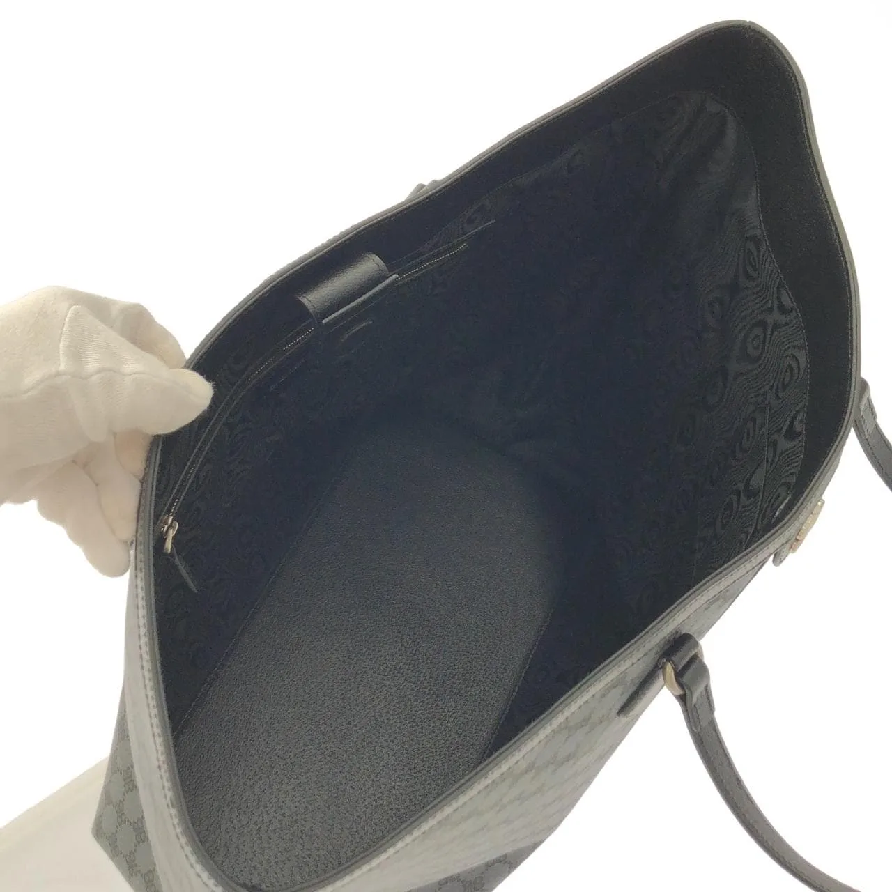 BALENCIAGA 680127 2103X Tote Canvas 黑色 帆布 中古品A - 縮圖 6