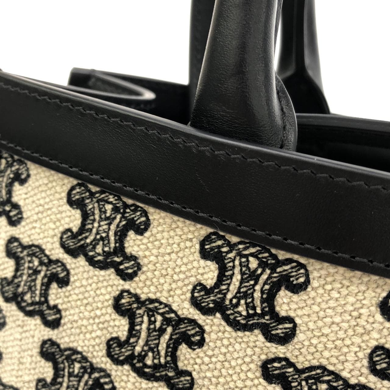 CELINE Cabas 194352CS8 Bag Canvas Black Canvas Rank A - Thumbnail 4