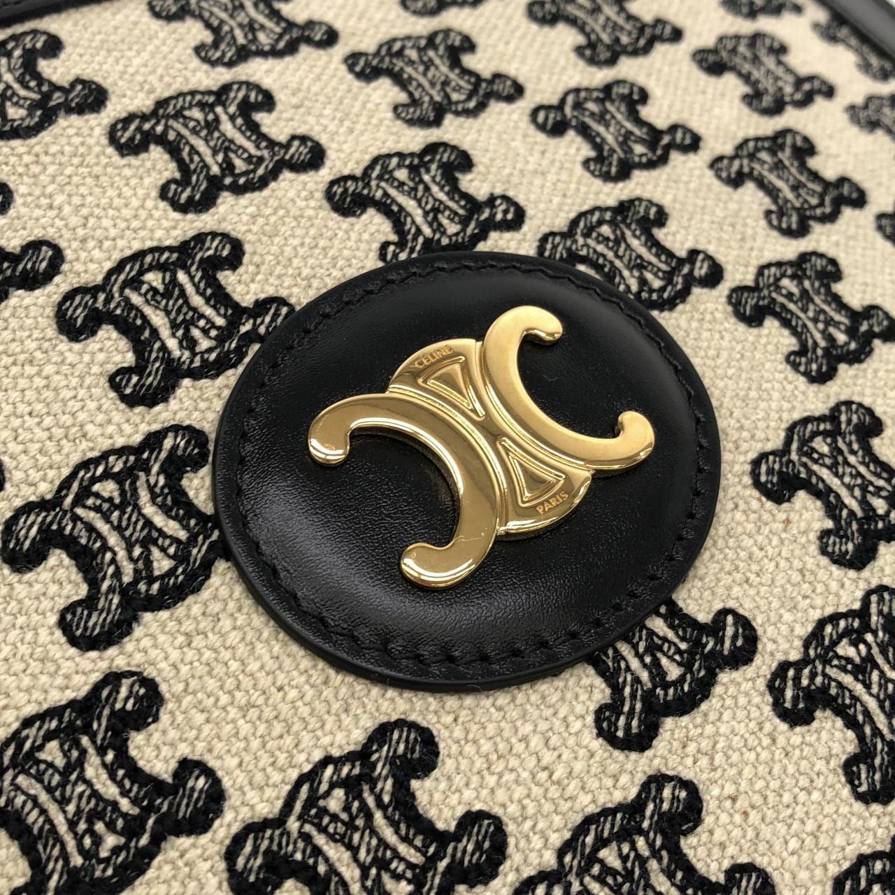 CELINE Cabas 194352CS8 Bag Canvas Black Canvas Rank A - Thumbnail 5