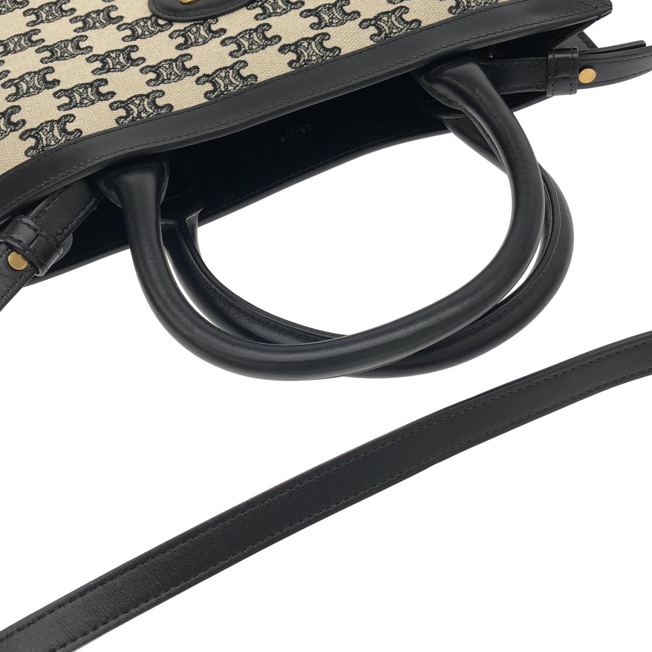 CELINE Cabas 194352CS8 Bag Canvas Black Canvas Rank A - Thumbnail 6